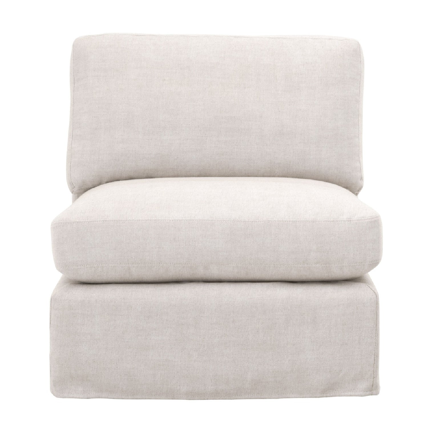 Luxury Cream Skirted Modular Chair Modern Italian Style for Villa