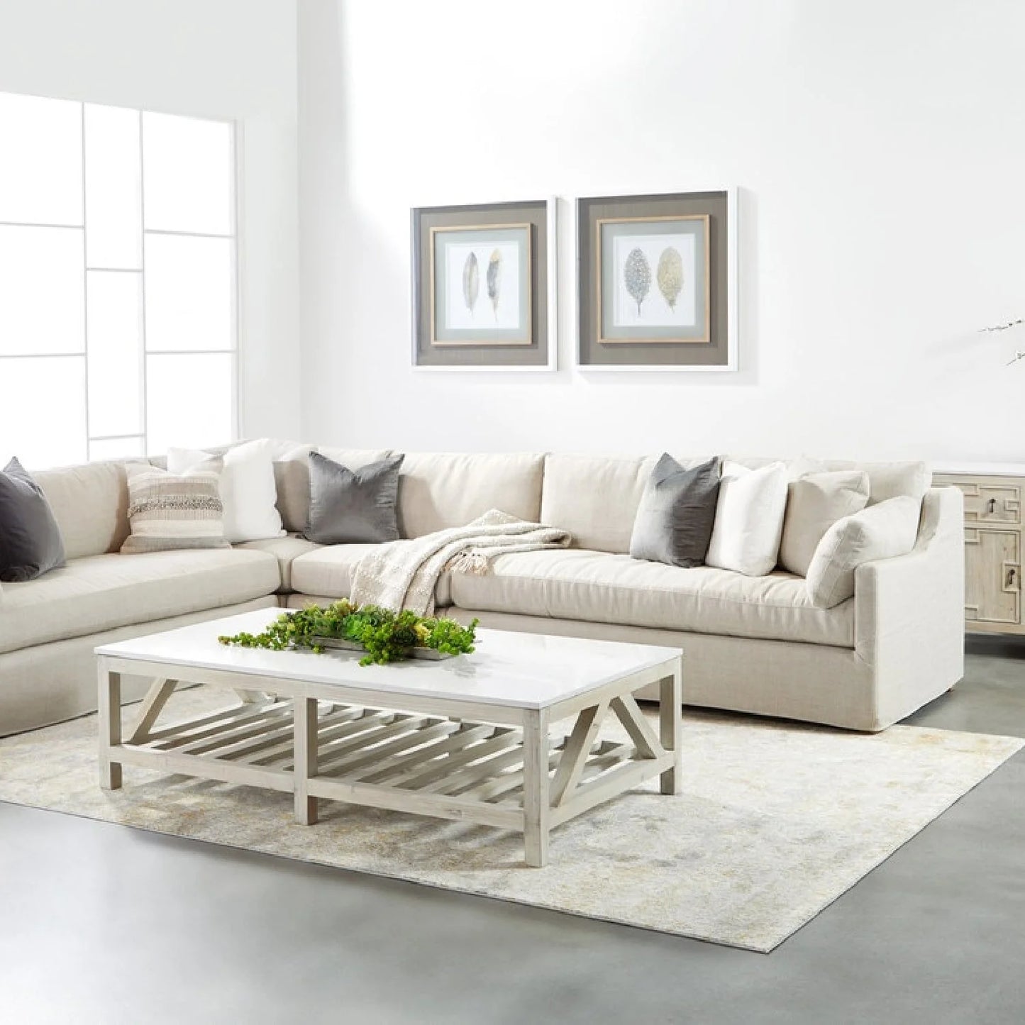 Luxury Cream Skirted Modular Chair Modern Italian Style for Villa