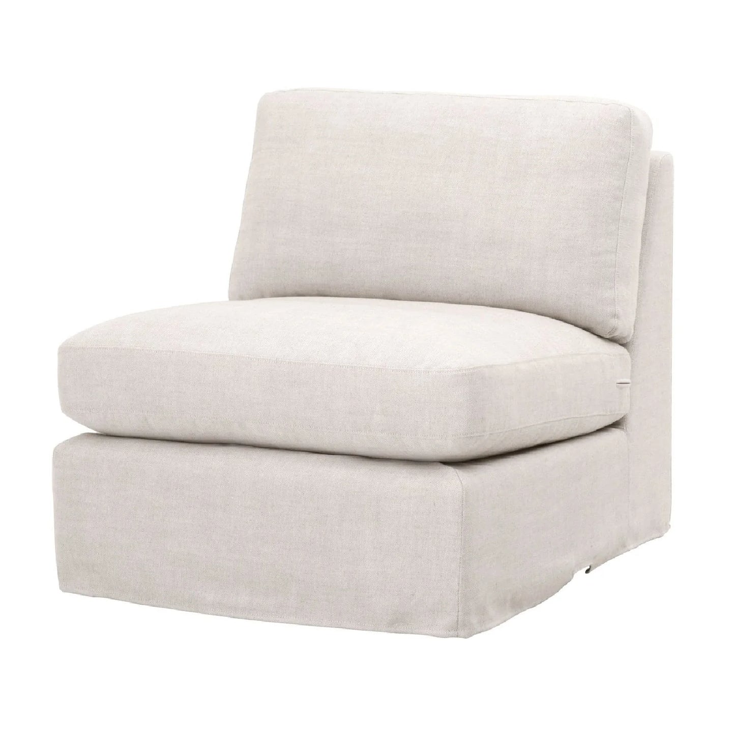 Luxury Cream Skirted Modular Chair Modern Italian Style for Villa