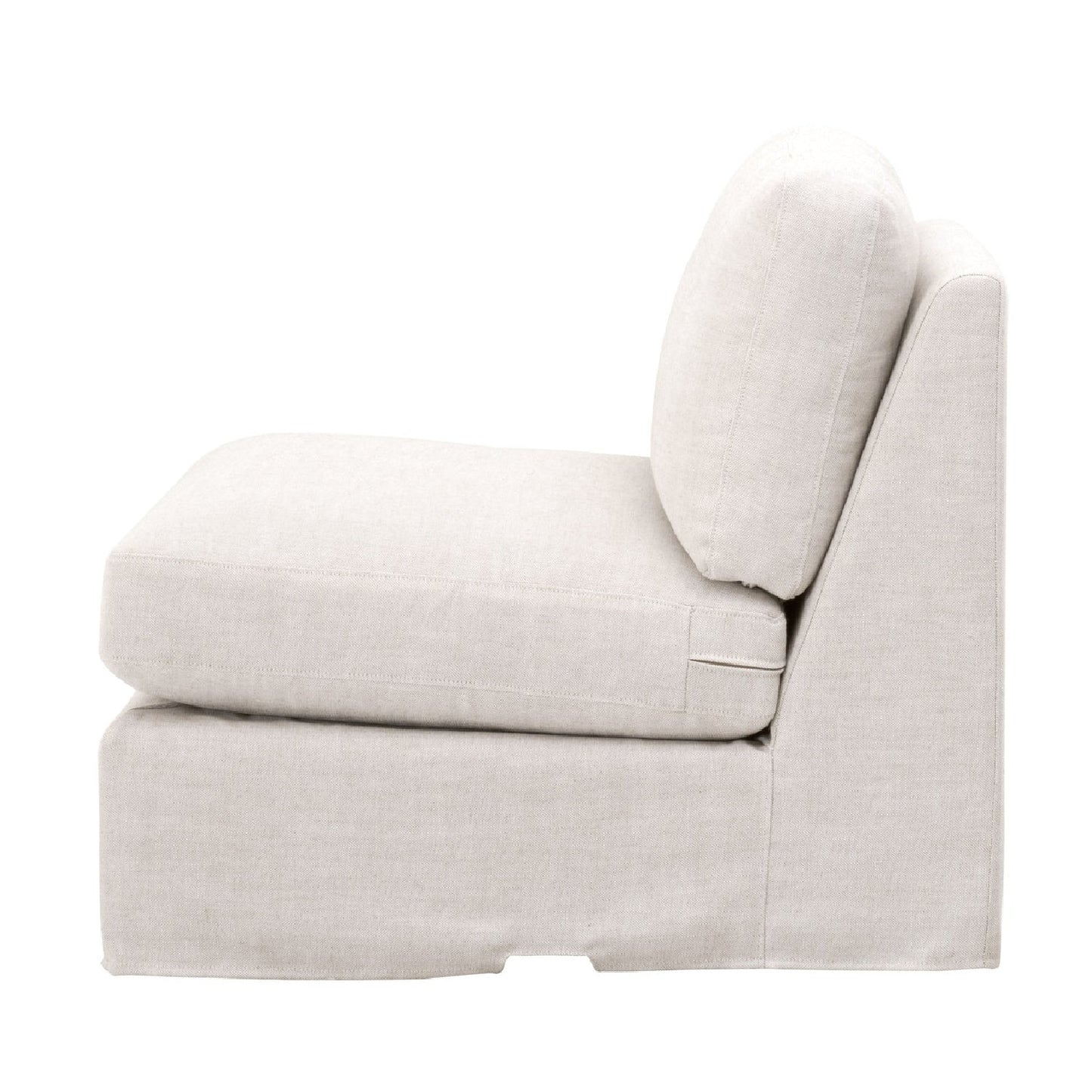 Luxury Cream Skirted Modular Chair Modern Italian Style for Villa