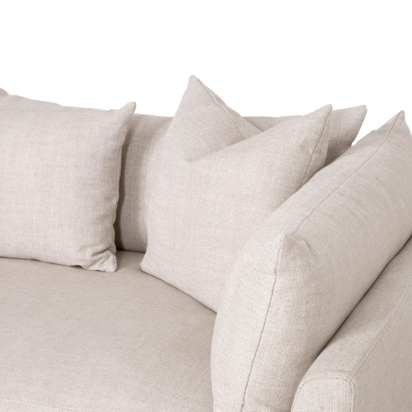 Luxury Cream Slipcover Sofa Modern Italian Style for Villa