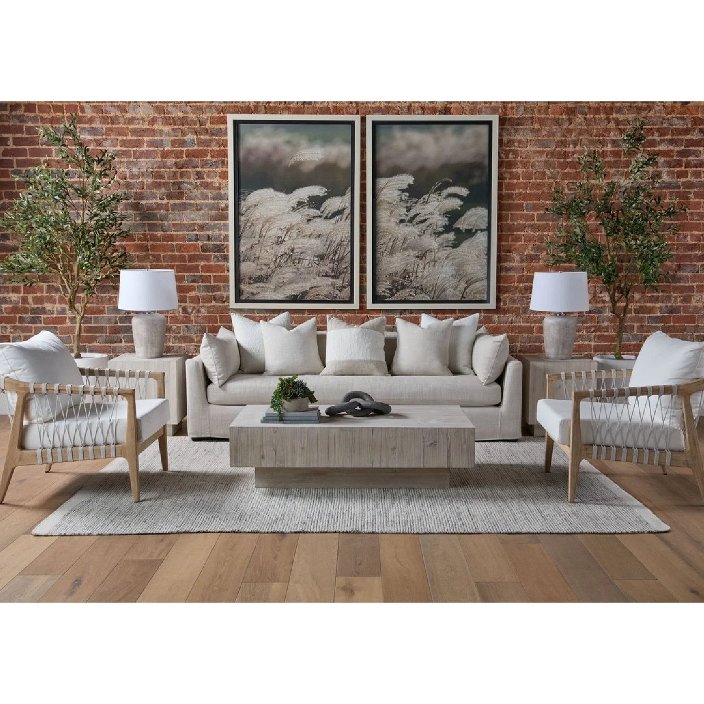 Luxury Cream Slipcover Sofa Modern Italian Style for Villa