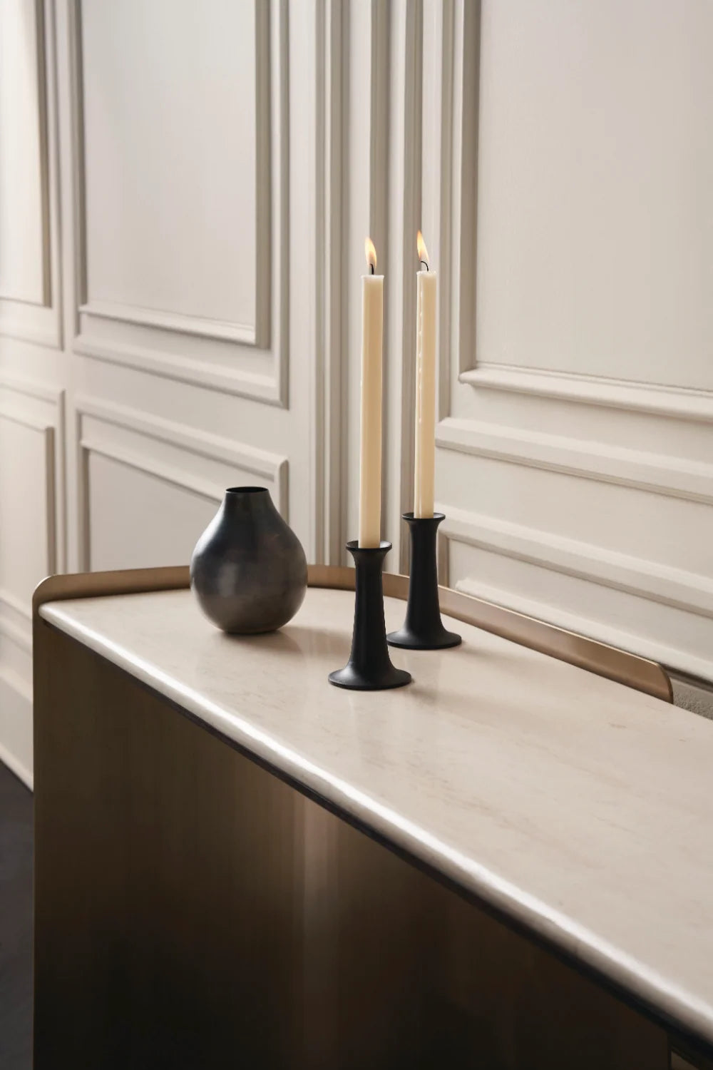Luxury Cream Travertine Modern Desk European Style for Villa