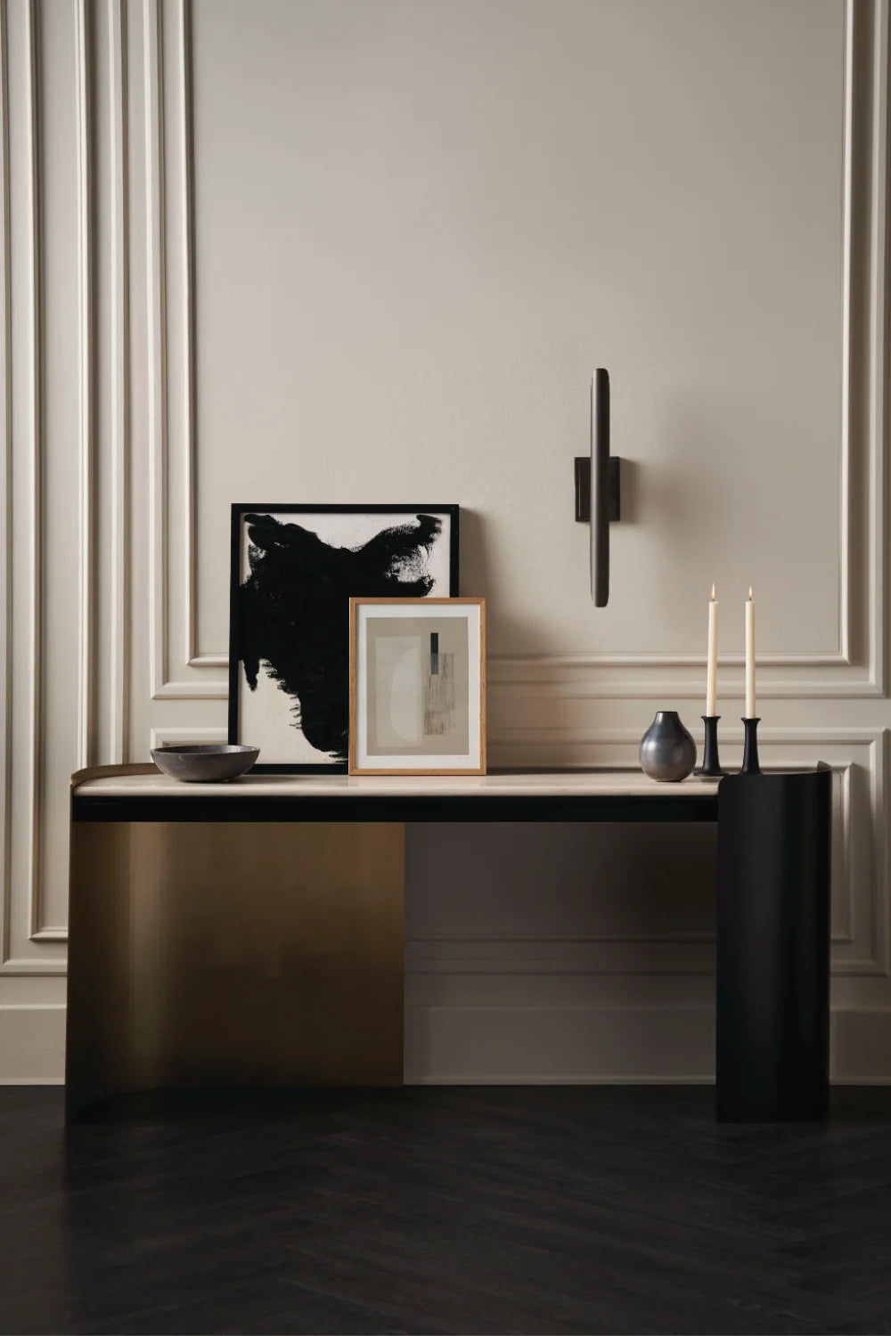 Luxury Cream Travertine Modern Desk European Style for Villa
