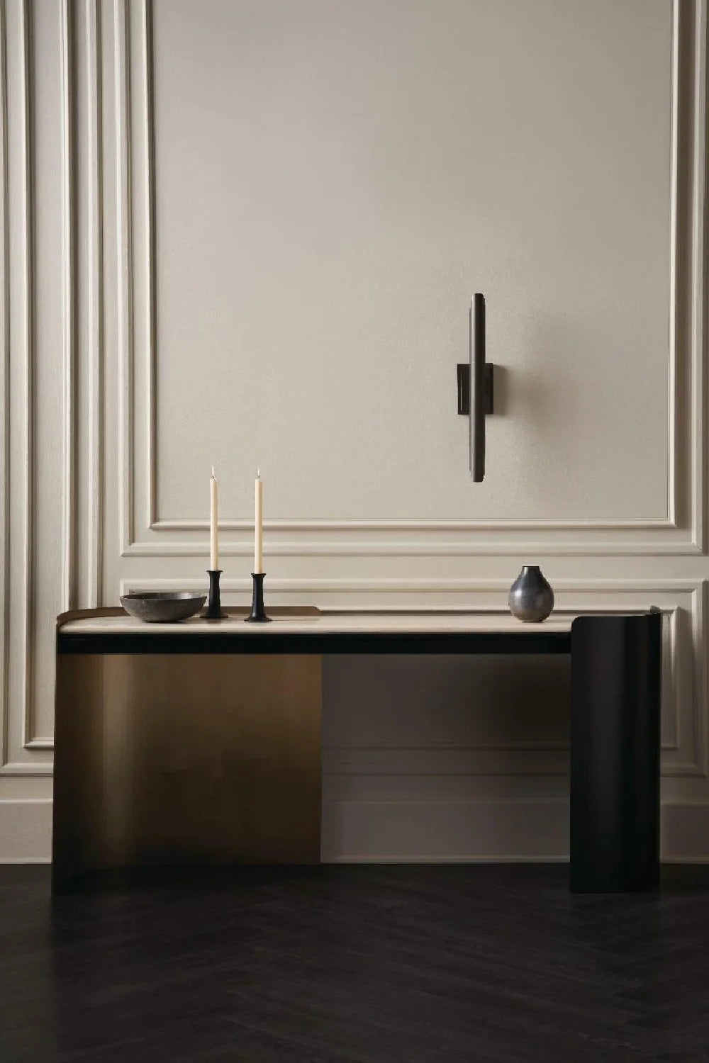 Luxury Cream Travertine Modern Desk European Style for Villa