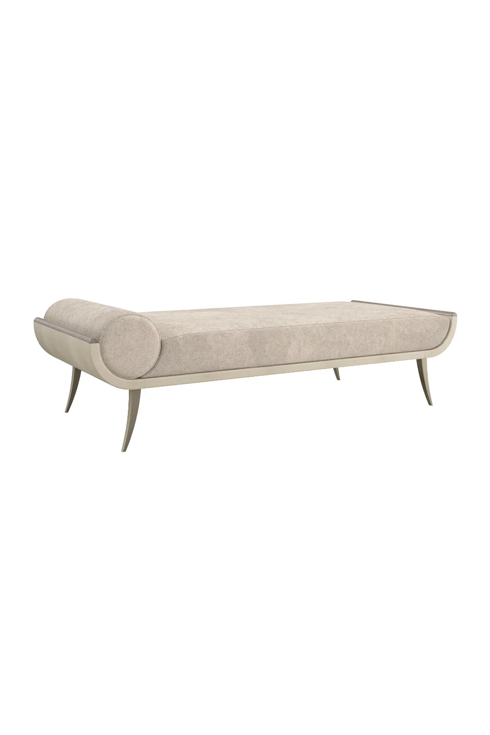 Luxury Cream Velvet Chaise Modern Italian Style for Villa
