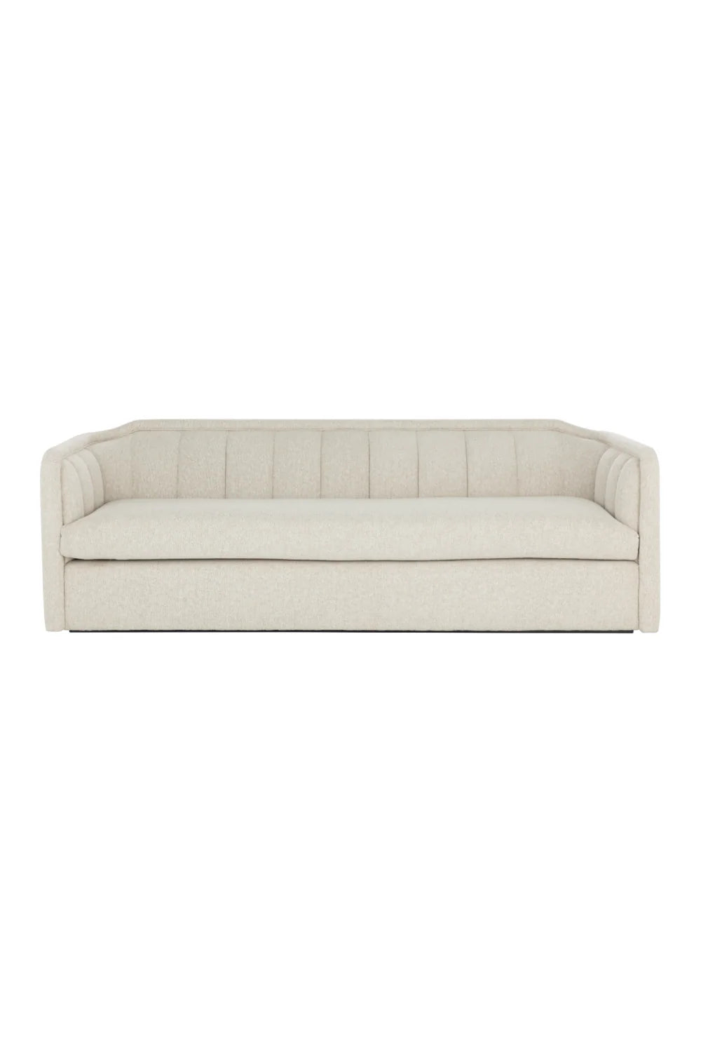Luxury Cream Vertical Tufted Sofa Modern Italian Style for Villa