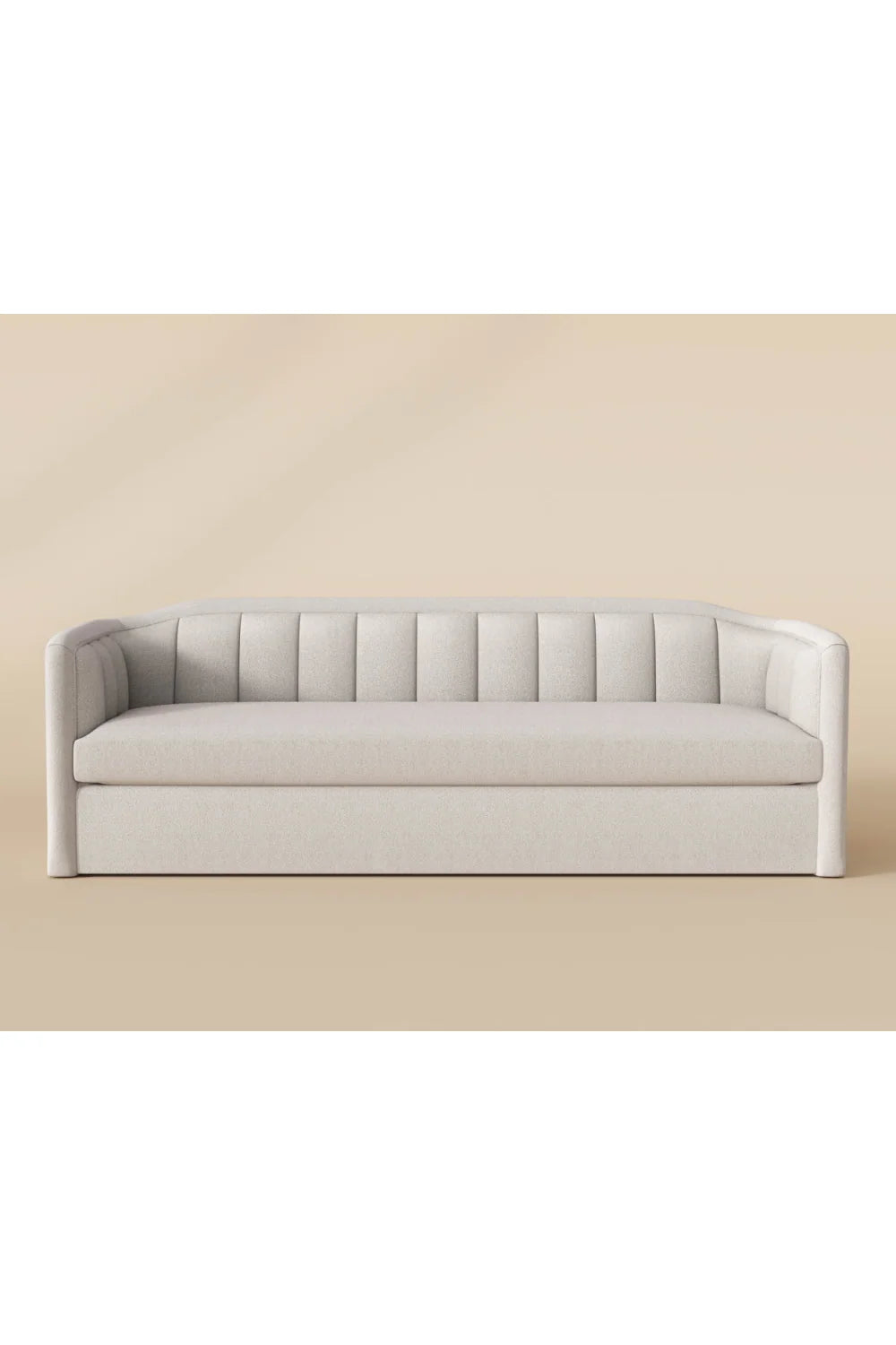 Luxury Cream Vertical Tufted Sofa Modern Italian Style for Villa