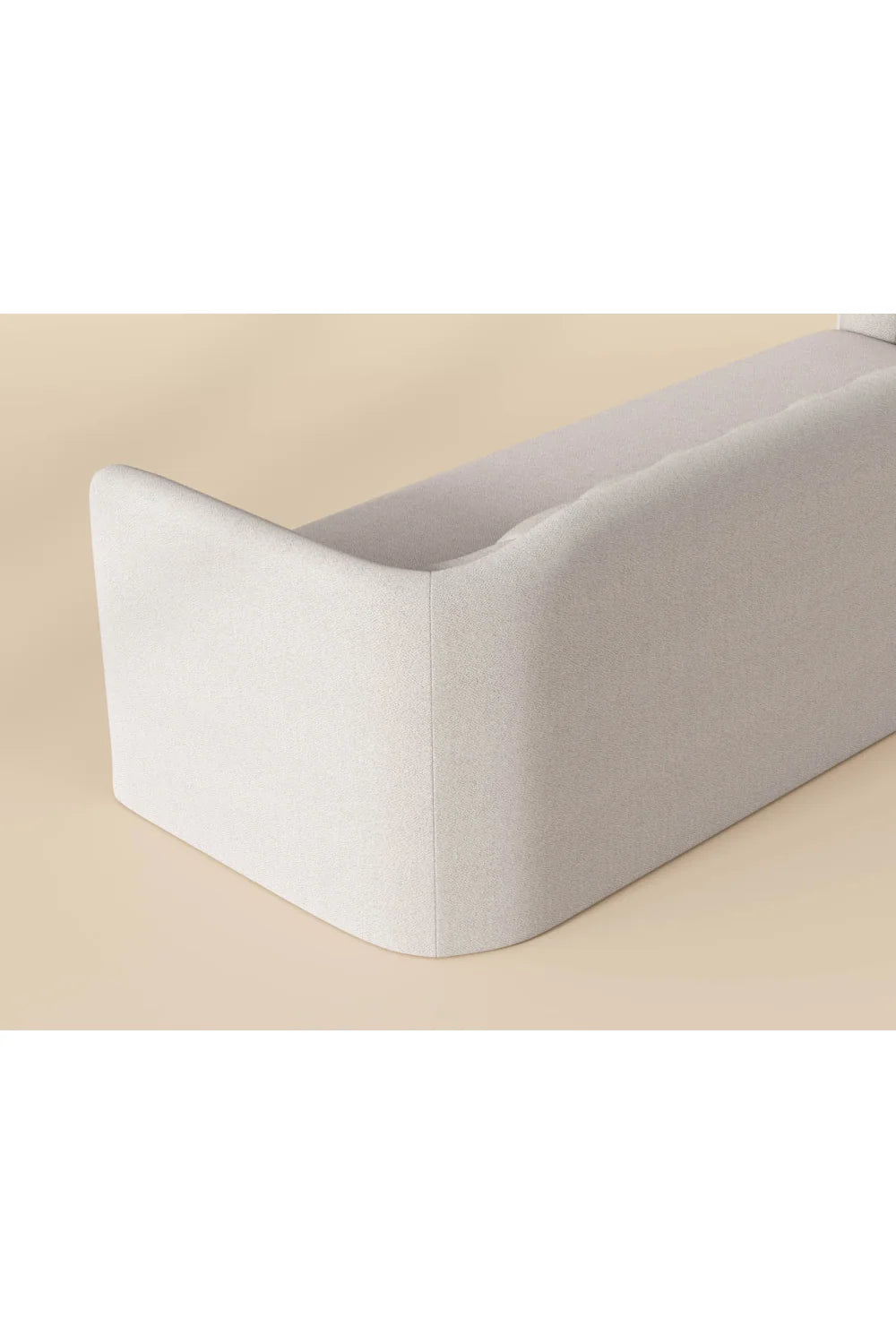 Luxury Cream Vertical Tufted Sofa Modern Italian Style for Villa