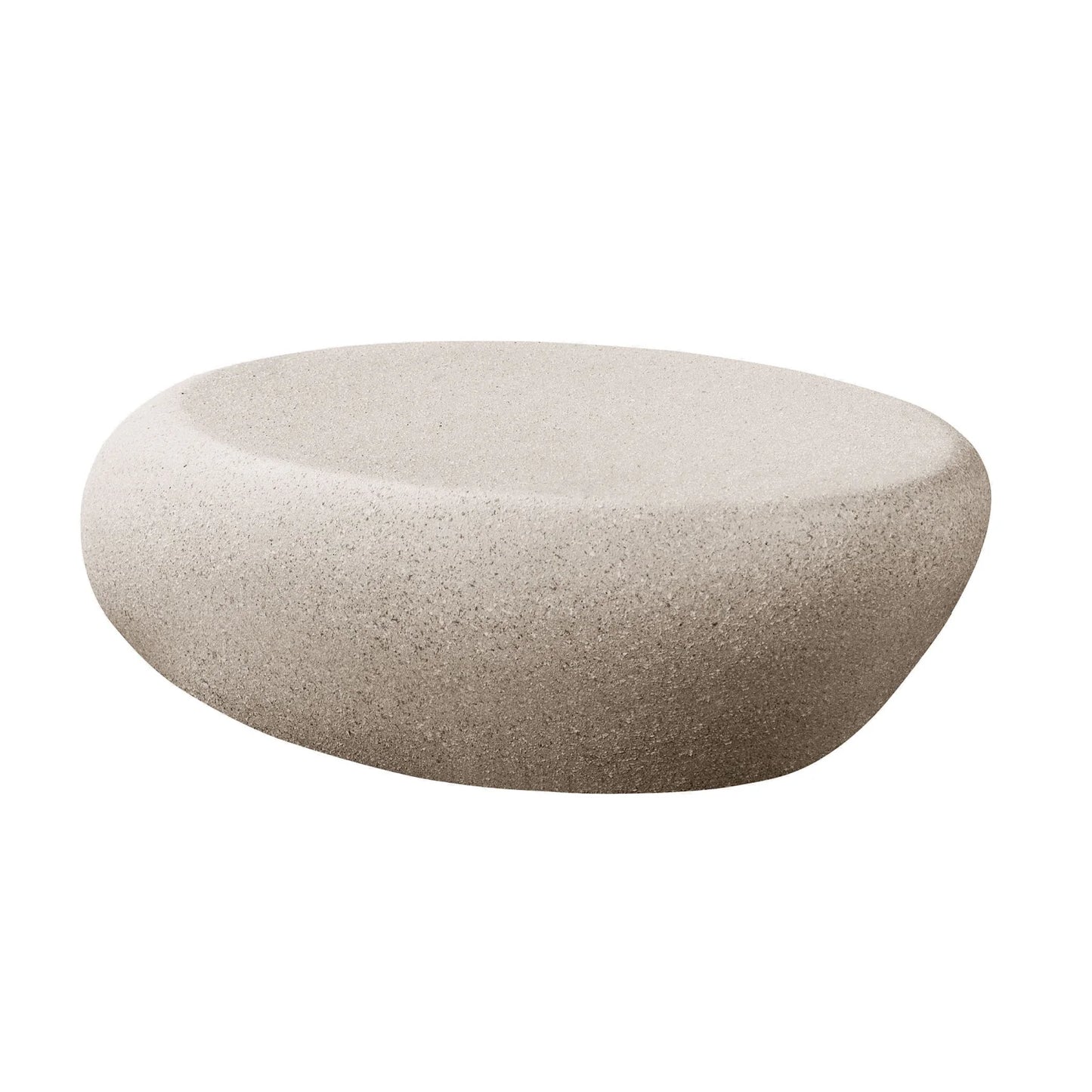 Luxury Cream White Elliptical Coffee Table Modern Italian Style for Villa