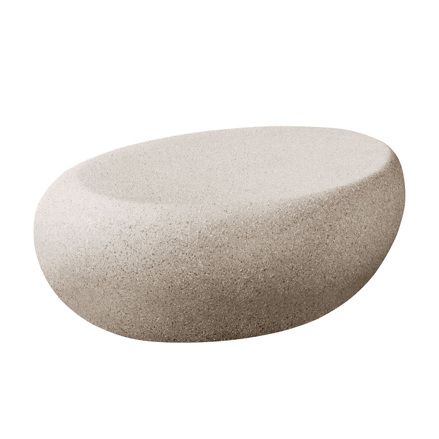 Luxury Cream White Elliptical Coffee Table Modern Italian Style for Villa