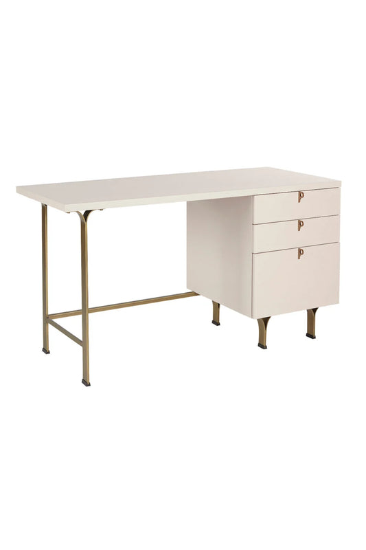 Luxury Cream Wooden Modern Desk European Style for Villa