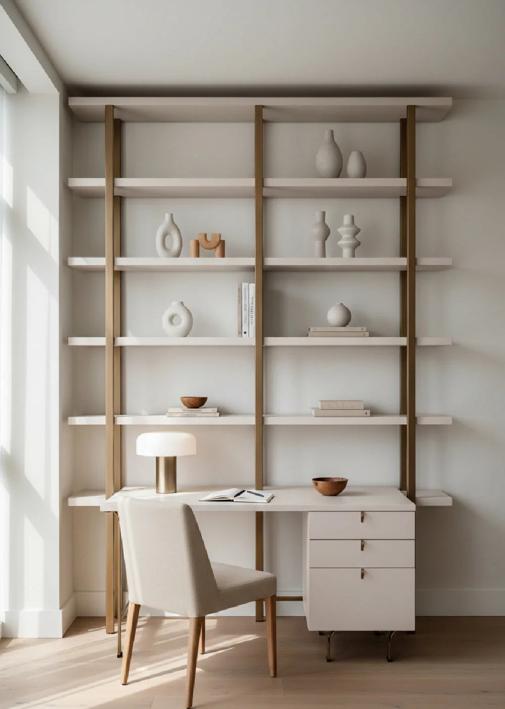 Luxury Cream Wooden Modern Desk European Style for Villa