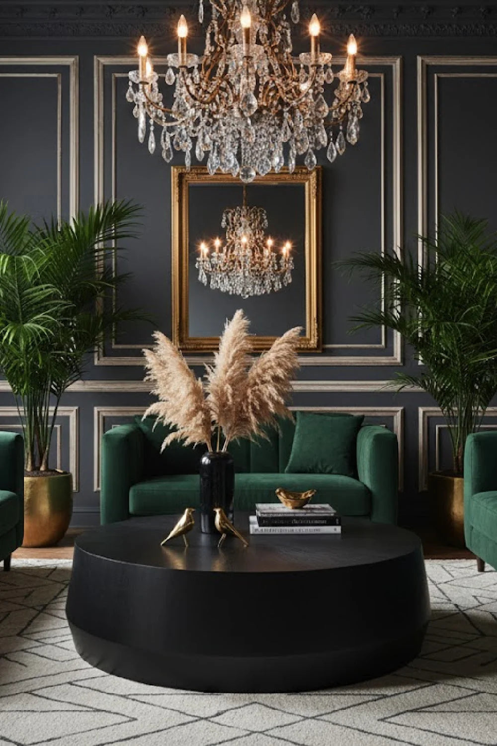 Luxury Creed Etched Aluminium Coffee Table Modern Italian Style for Villa