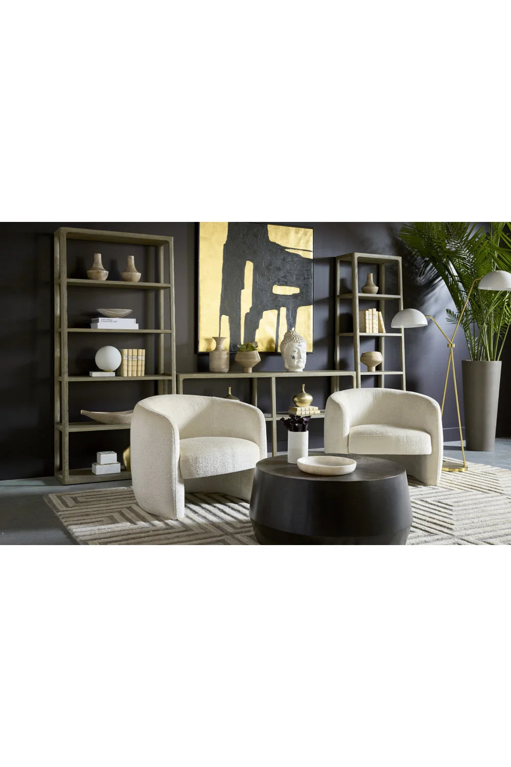 Luxury Creed Etched Aluminium Coffee Table Modern Italian Style for Villa
