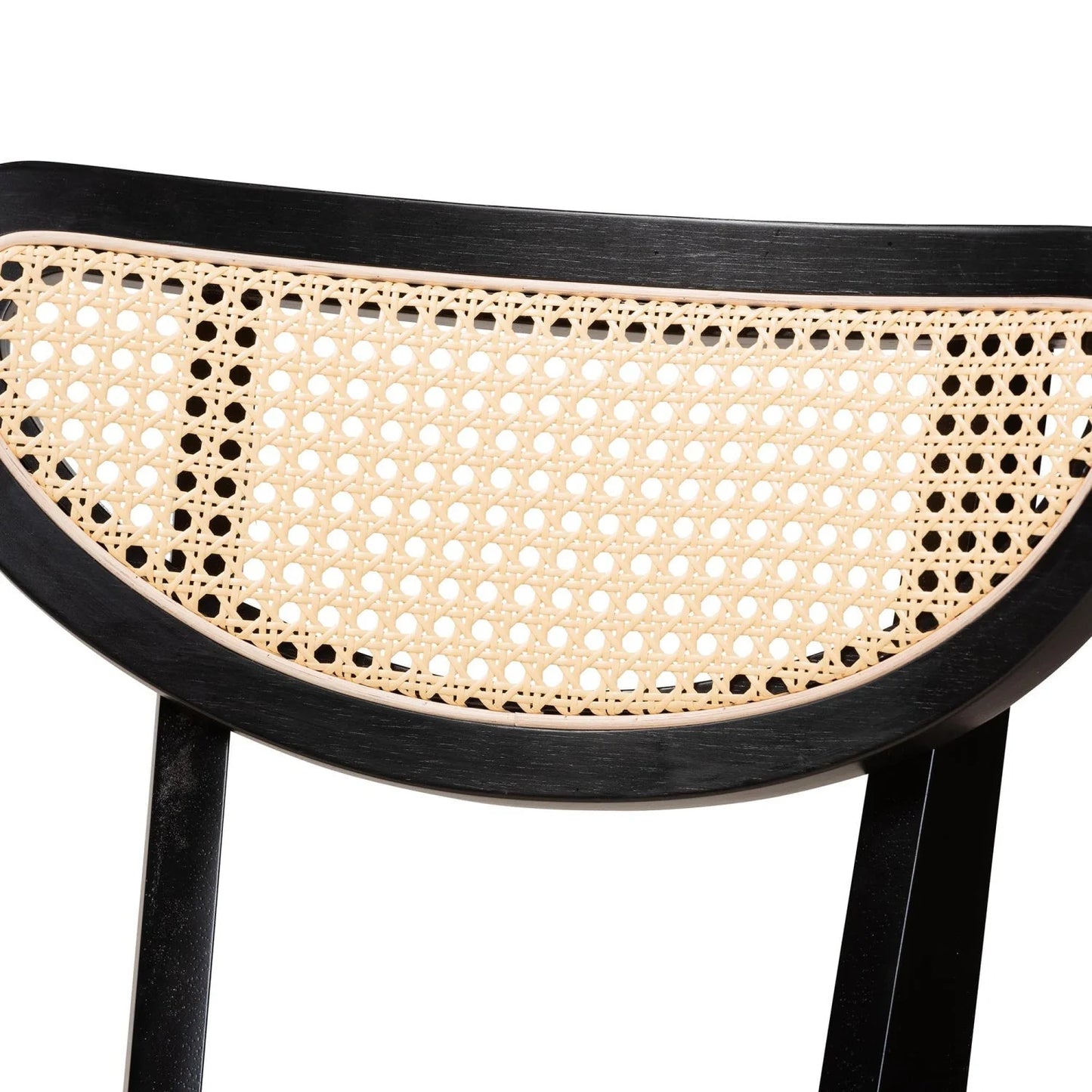 Luxury Crescent Rattan Dining Chairs European Style for Villa