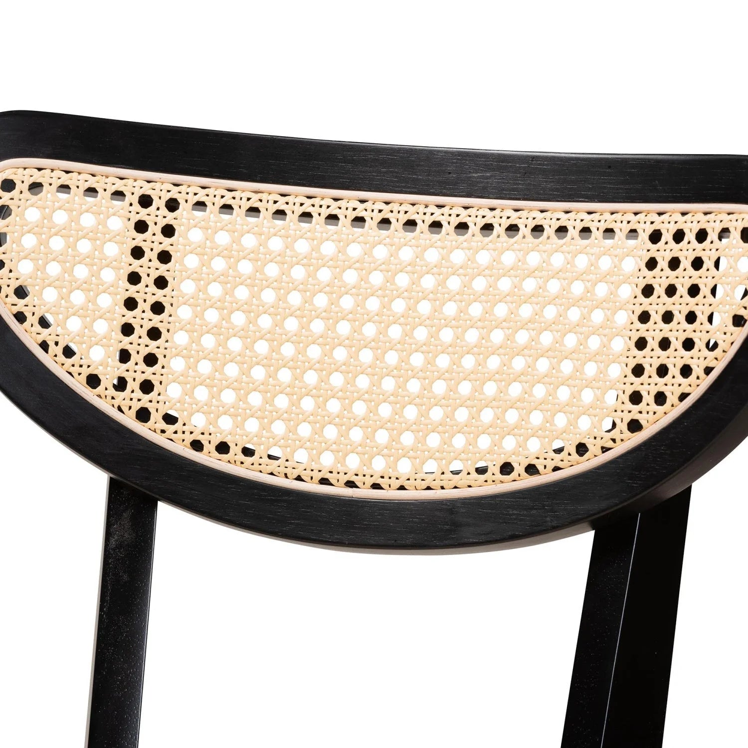 Luxury Crescent Rattan Dining Chairs European Style for Villa