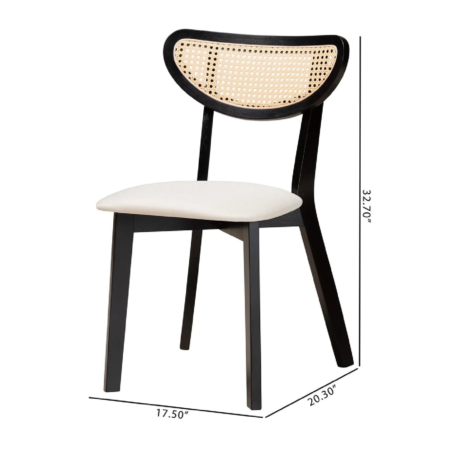 Luxury Crescent Rattan Dining Chairs European Style for Villa