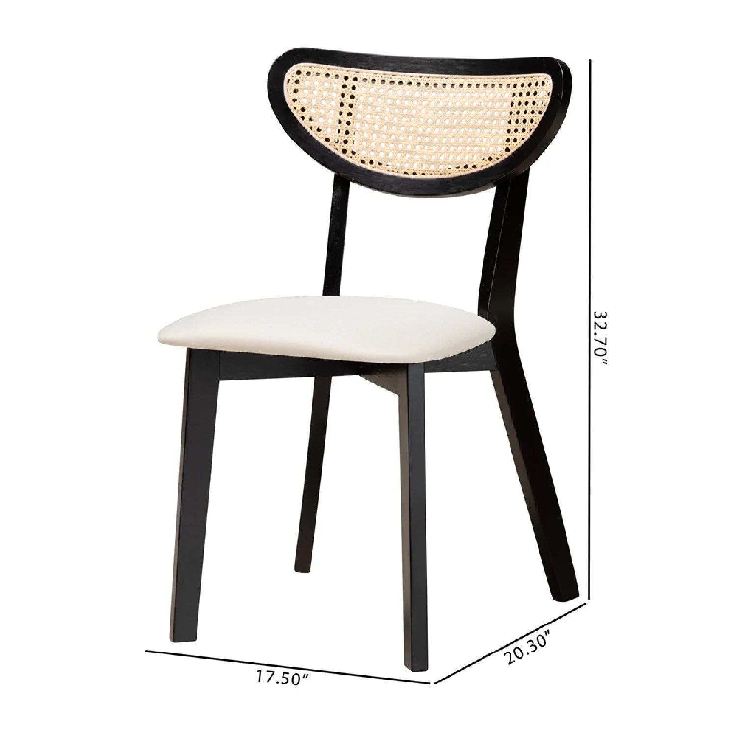 Luxury Crescent Rattan Dining Chairs European Style for Villa