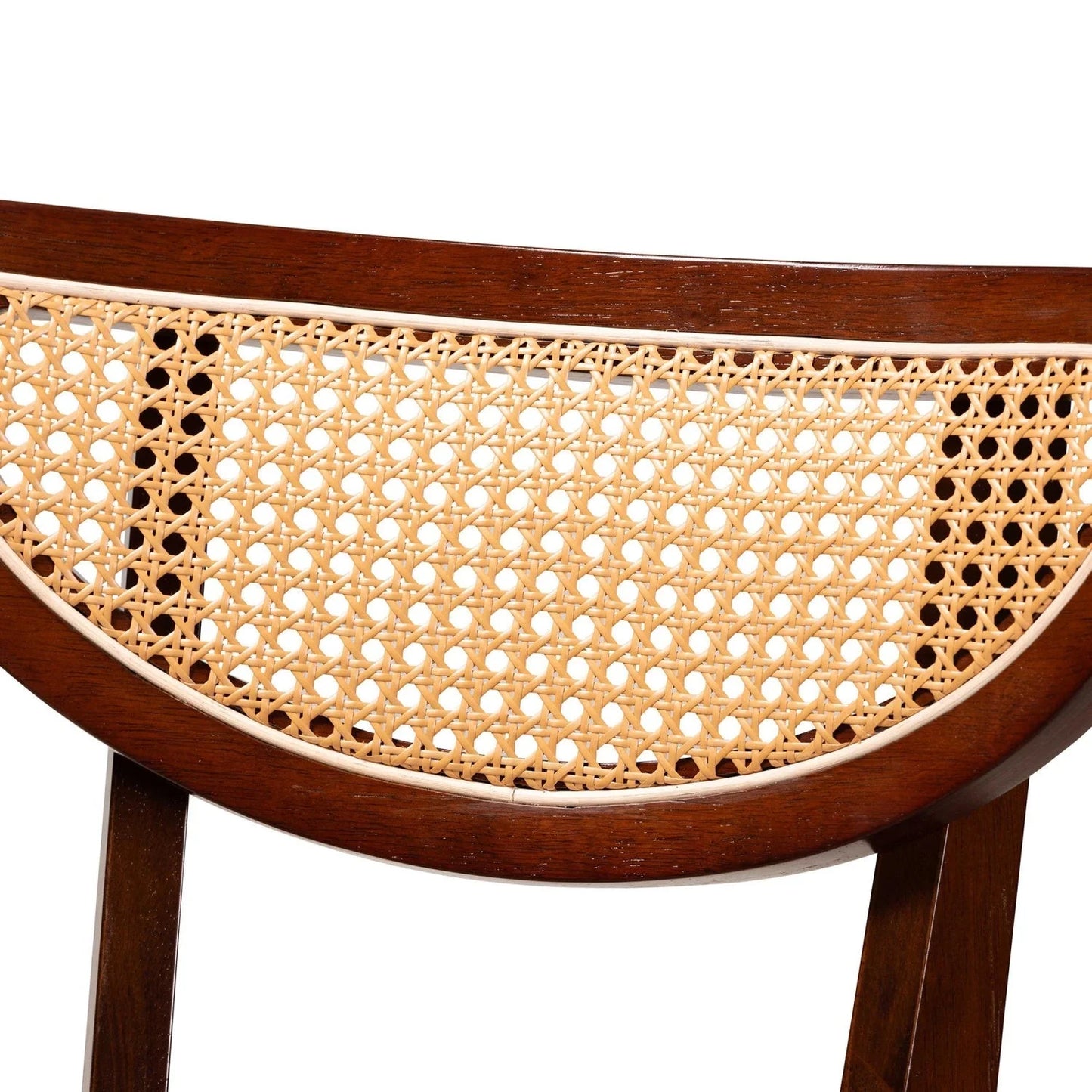 Luxury Crescent Rattan Dining Chairs European Style for Villa
