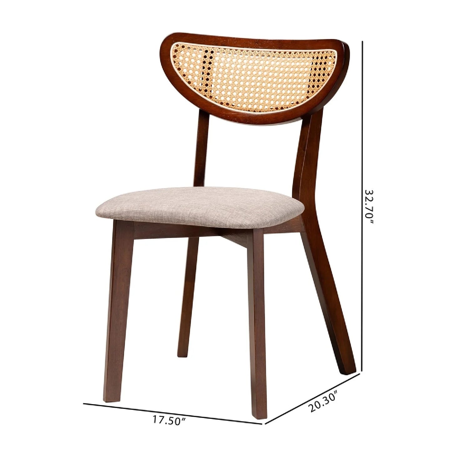Luxury Crescent Rattan Dining Chairs European Style for Villa