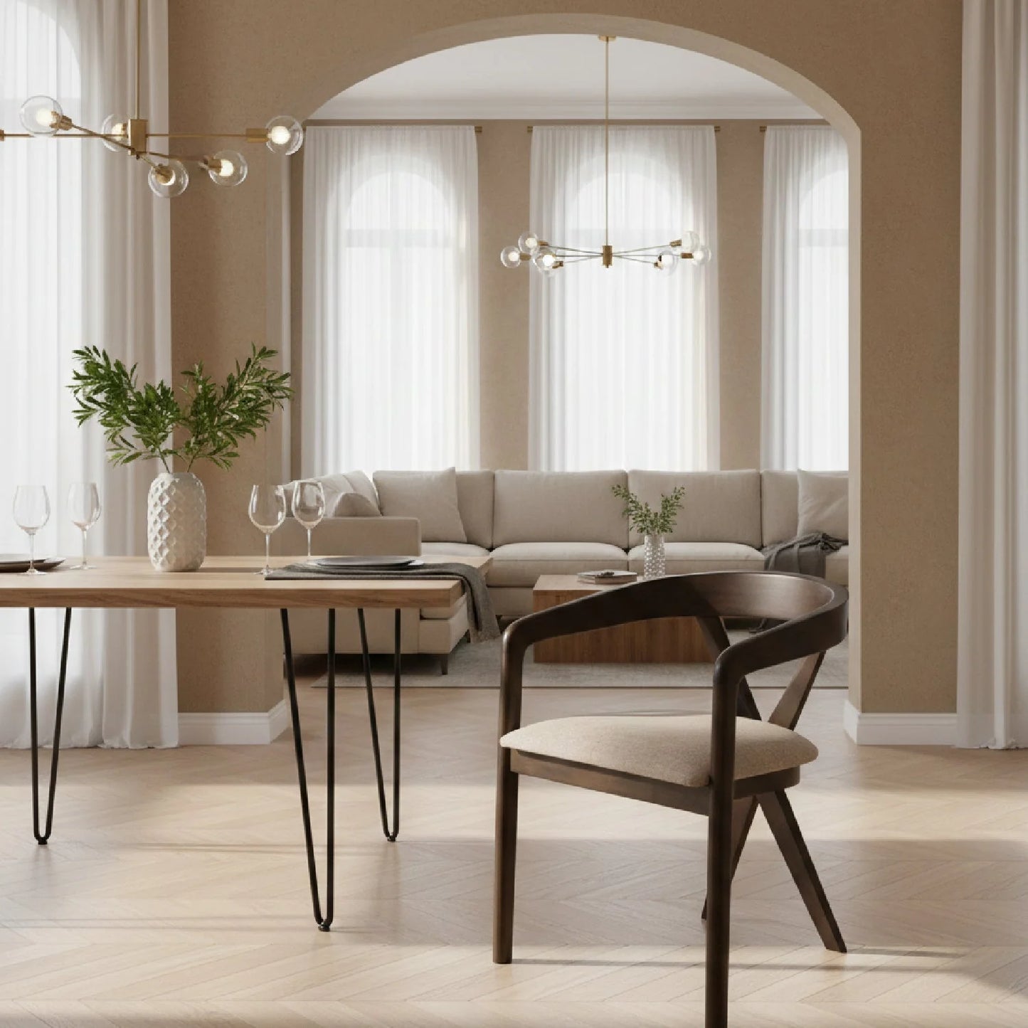 Luxury Cross-Back Modern Dining Chair European Style for Villa