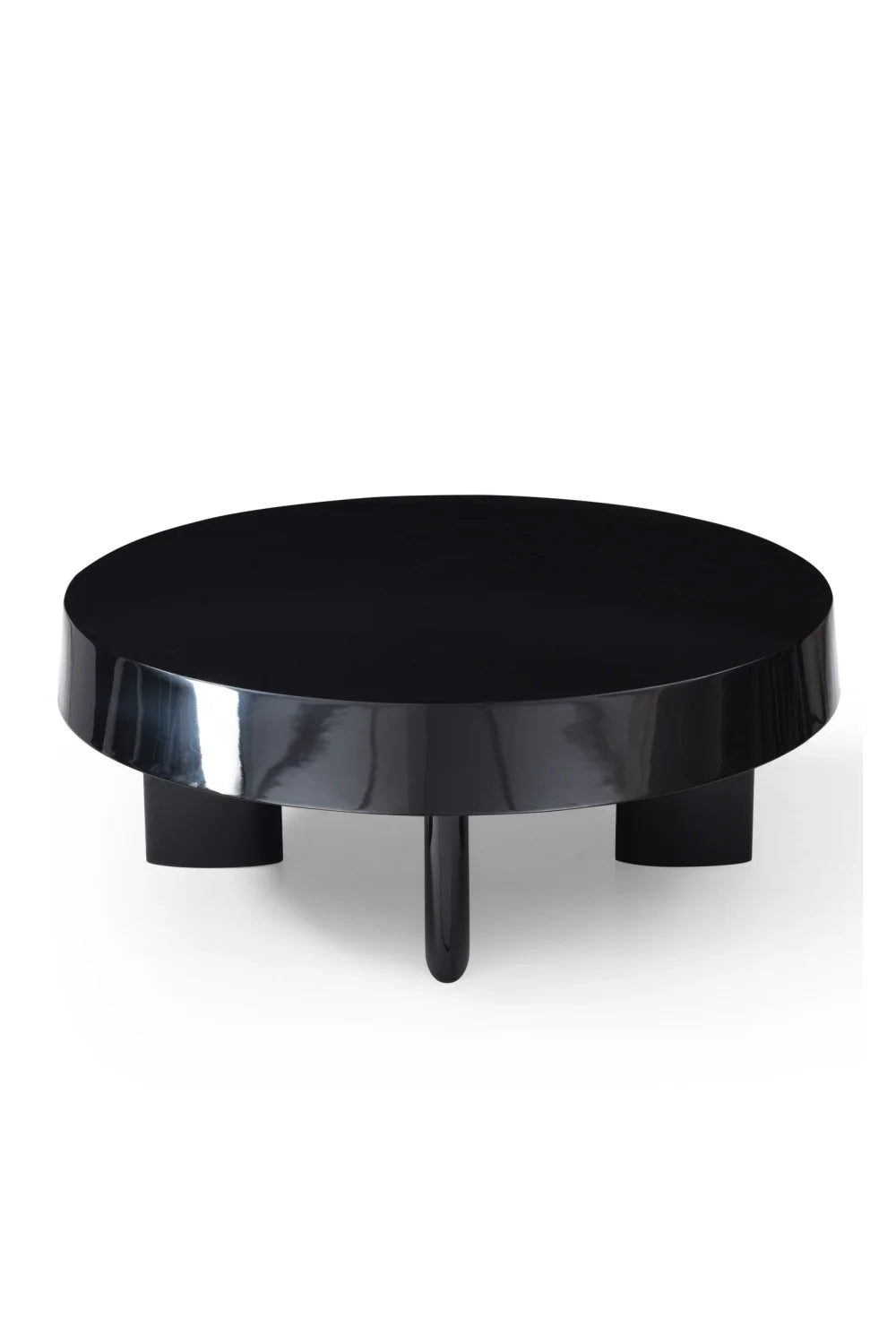 Luxury CT106 Black Round Coffee Table Modern Italian Style for Villa