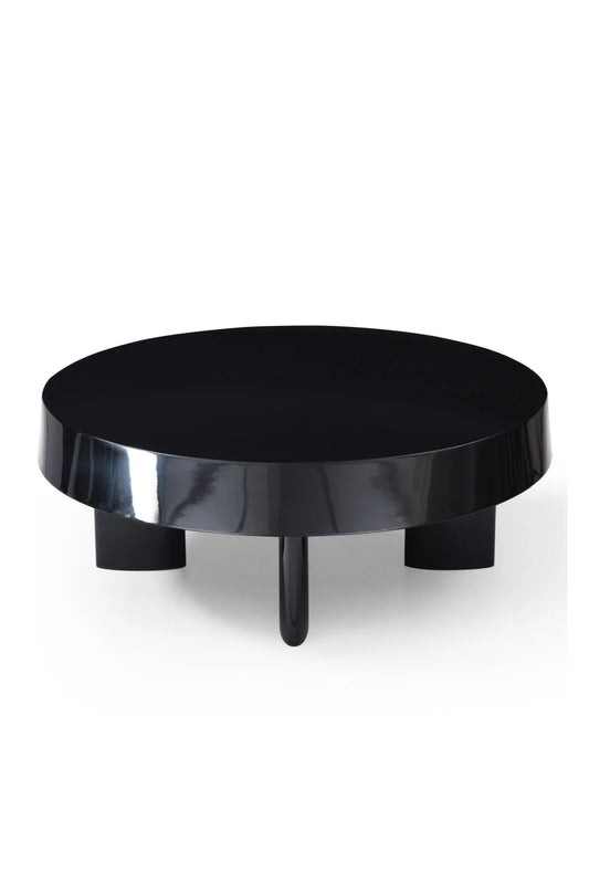 Luxury CT106 Black Round Coffee Table Modern Italian Style for Villa