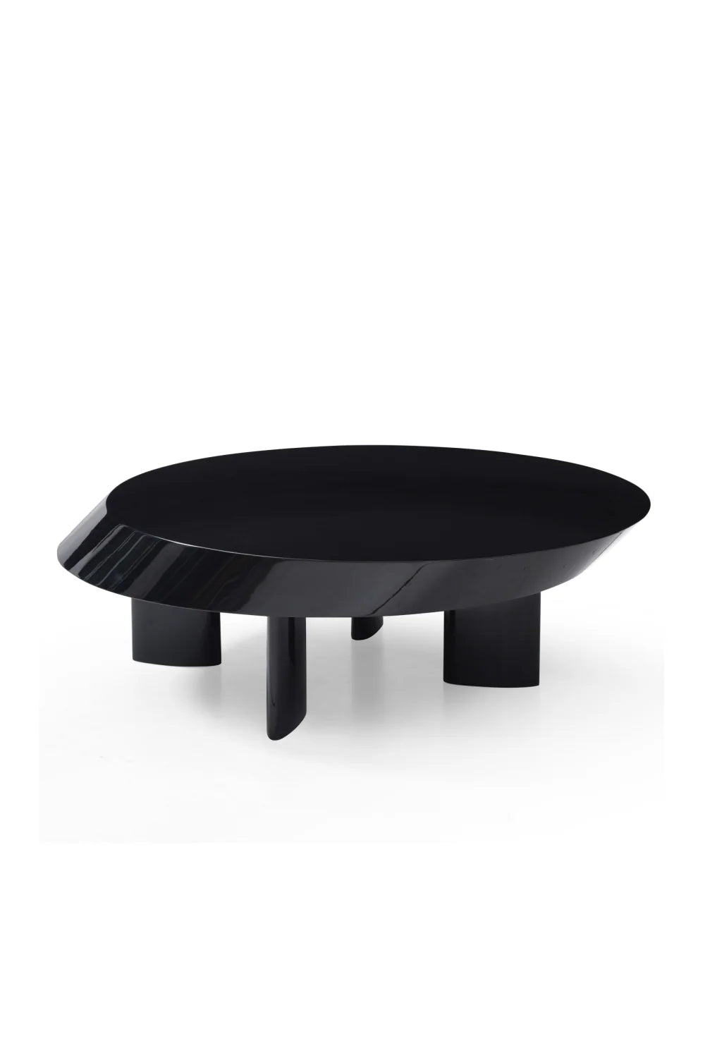 Luxury CT106 Black Round Coffee Table Modern Italian Style for Villa