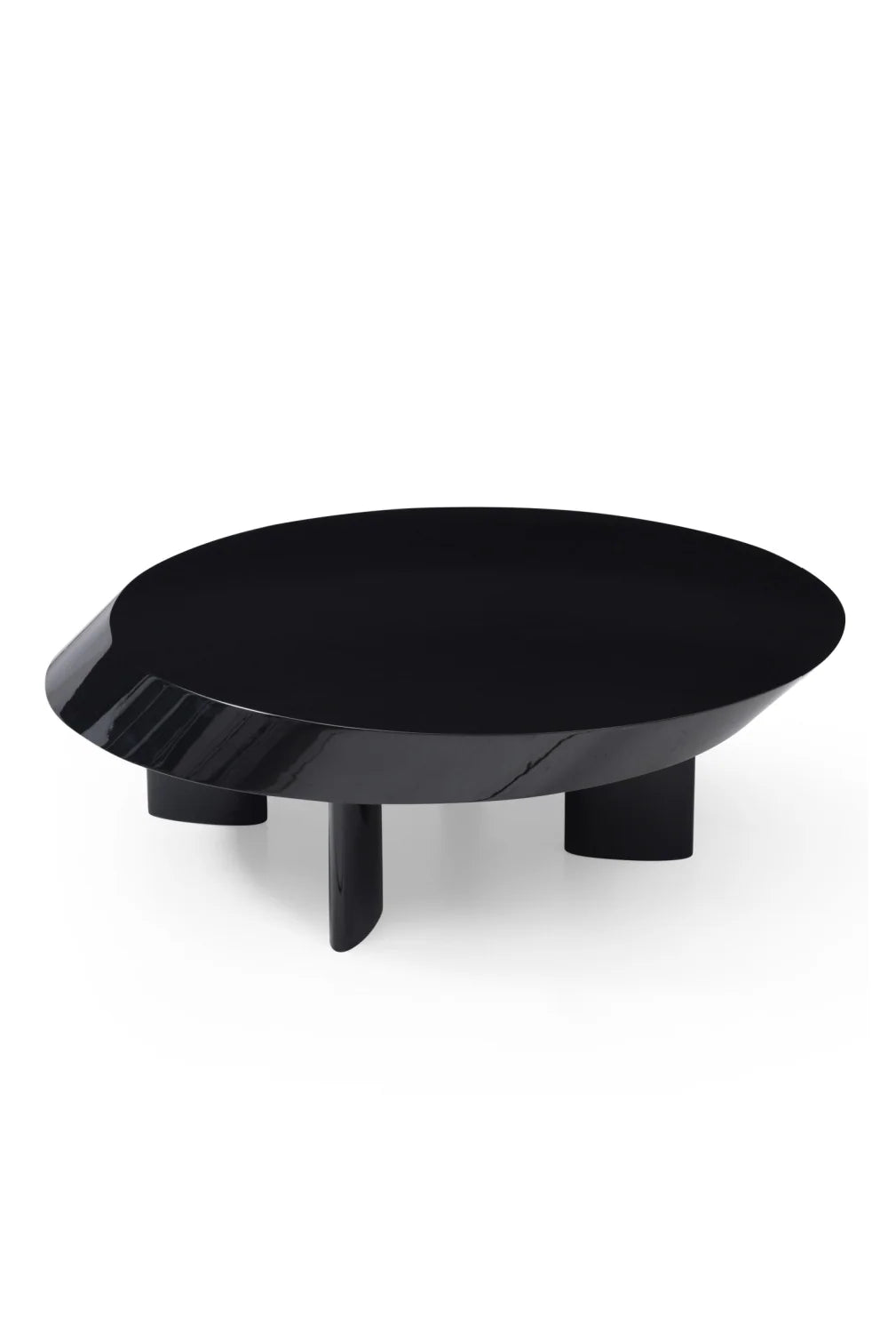 Luxury CT106 Black Round Coffee Table Modern Italian Style for Villa