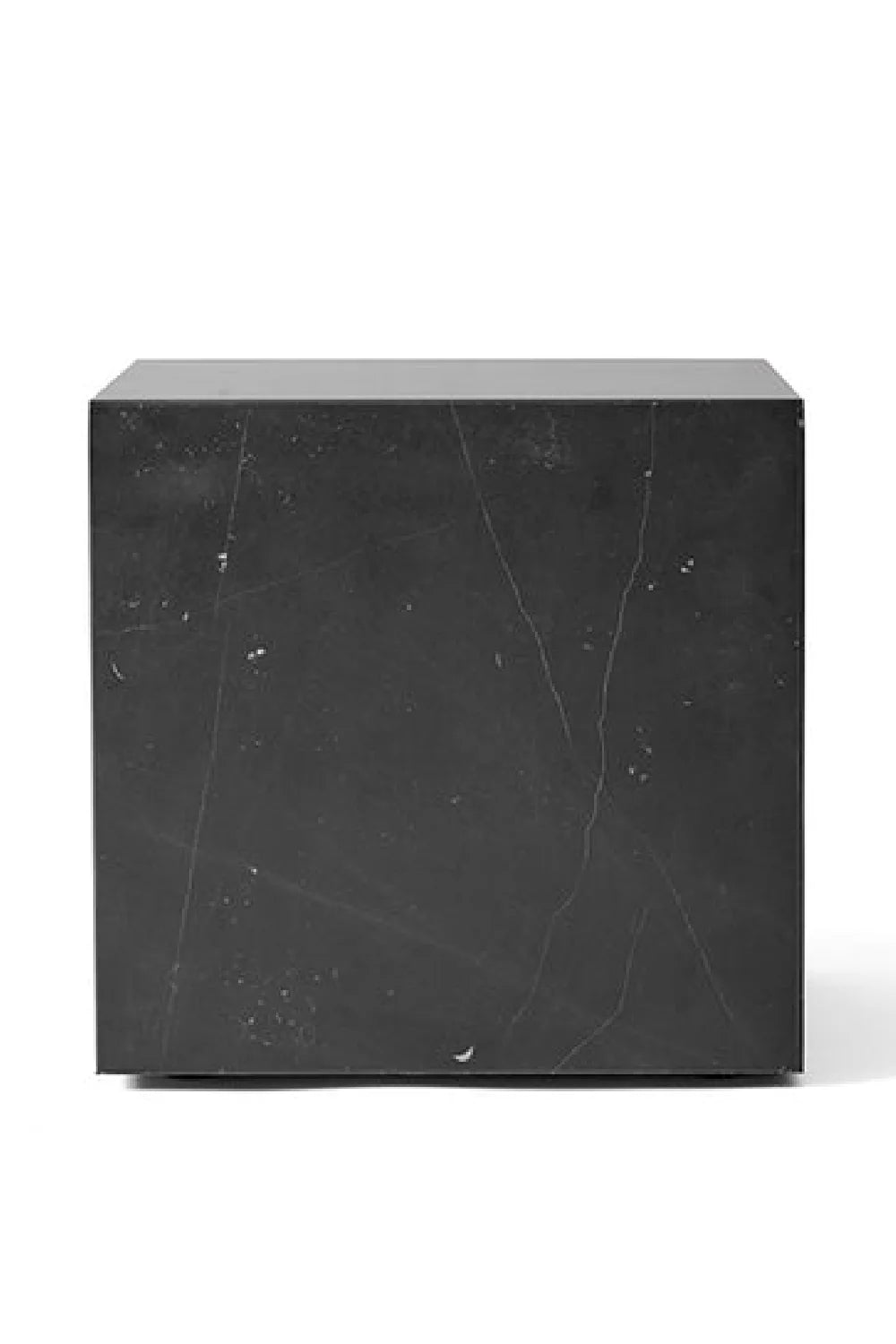 Luxury Cubic Marble Plinth Side Table Modern Italian Style for Villa