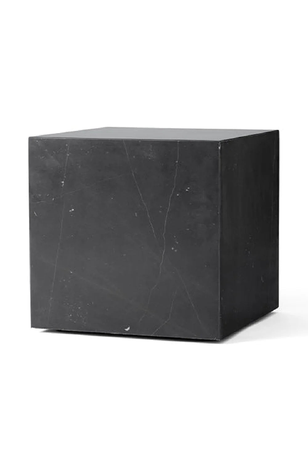 Luxury Cubic Marble Plinth Side Table Modern Italian Style for Villa