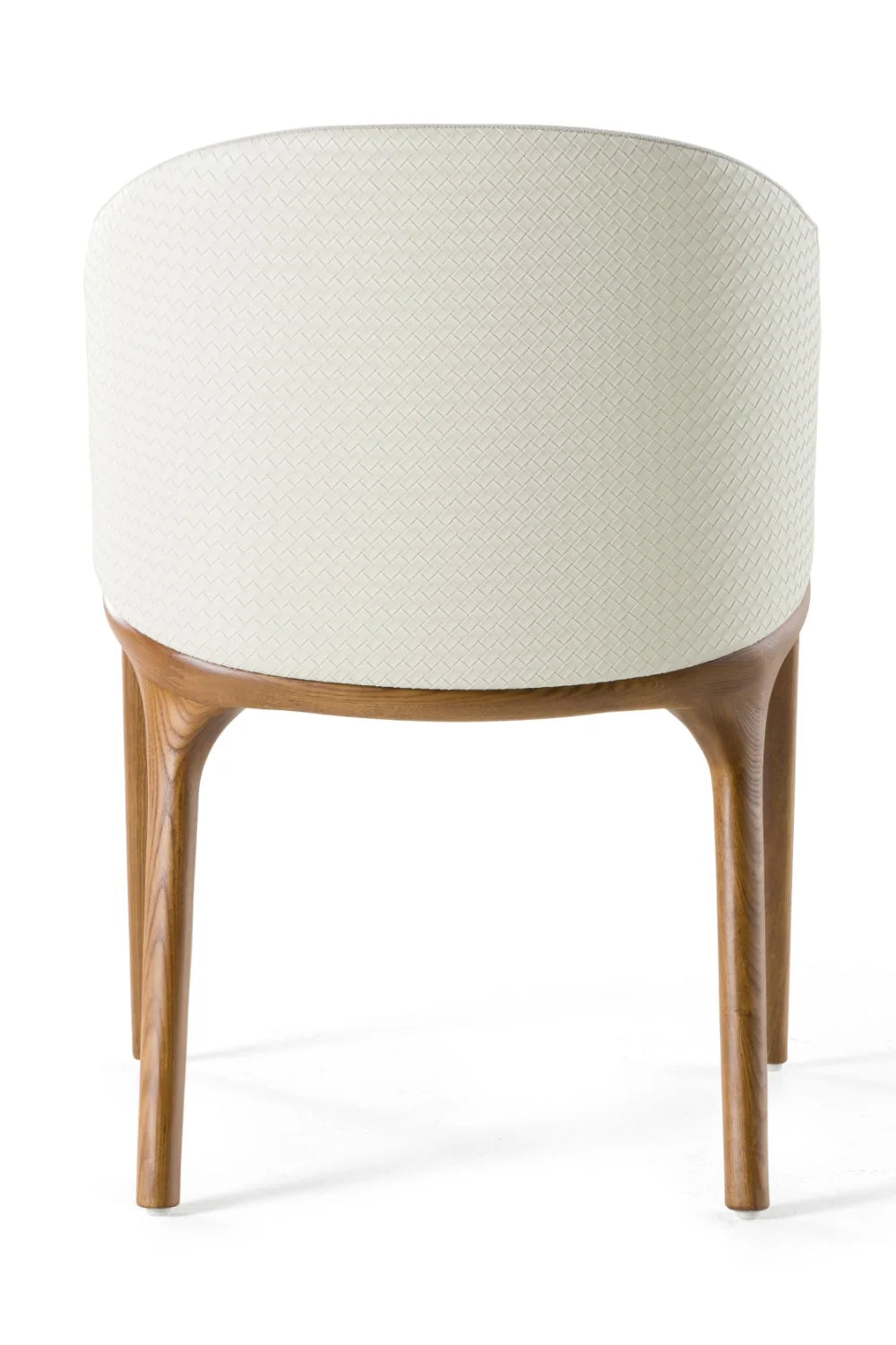 Luxury Curve-Back Cream Upholstered Modern Dining Chair European Style for Villa