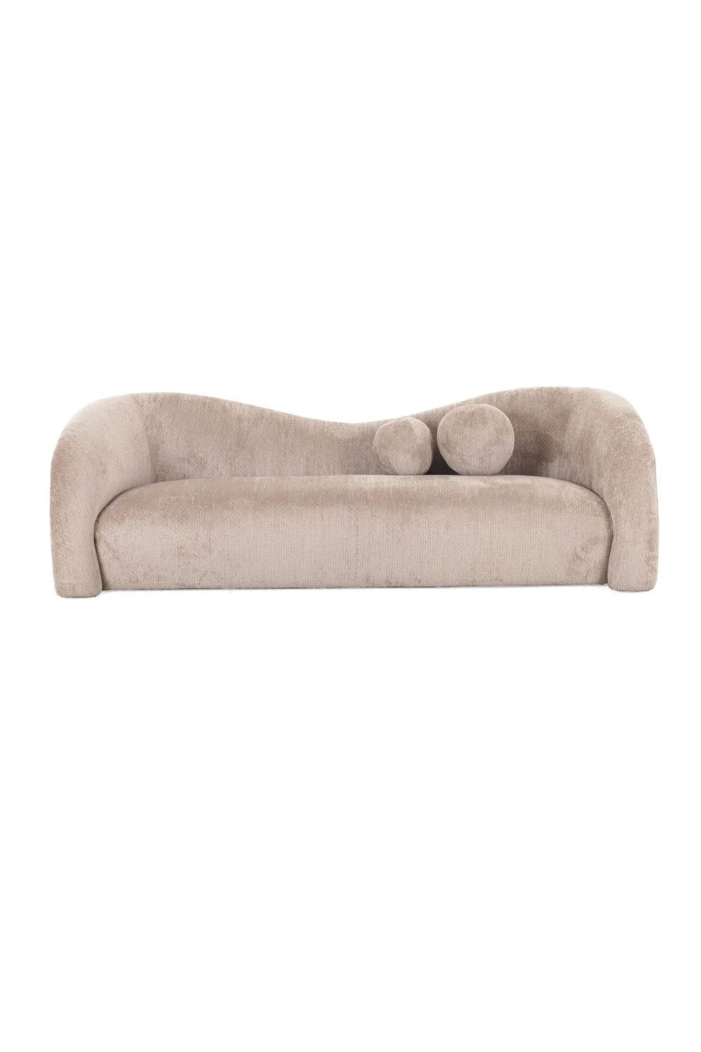 Luxury Curved 3-Seater Sofa Modern Italian Style for Villa