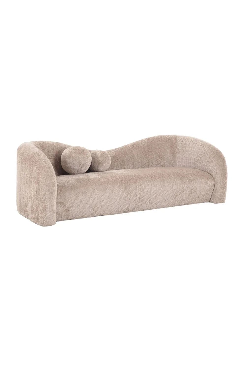 Luxury Curved 3-Seater Sofa Modern Italian Style for Villa