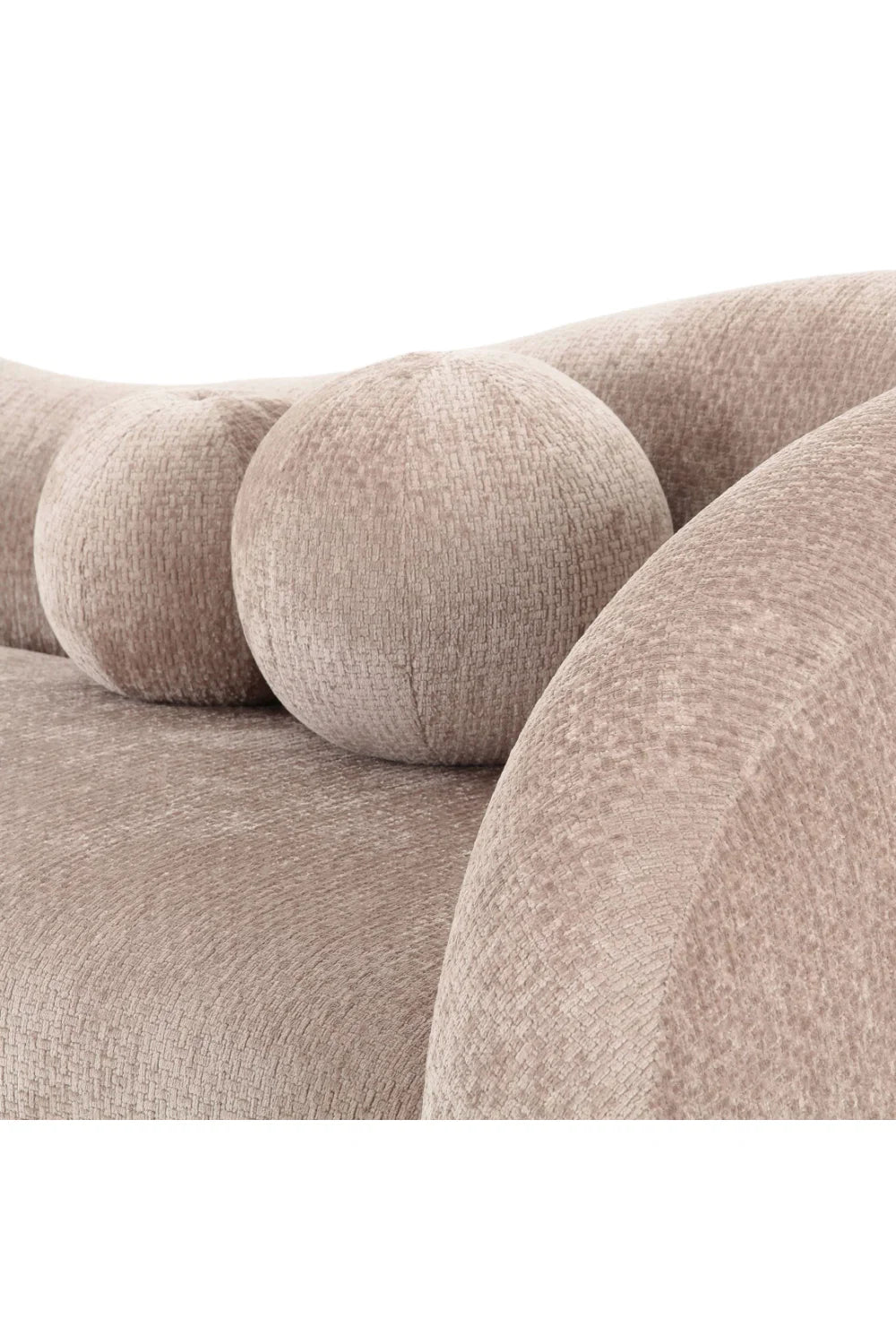 Luxury Curved 3-Seater Sofa Modern Italian Style for Villa