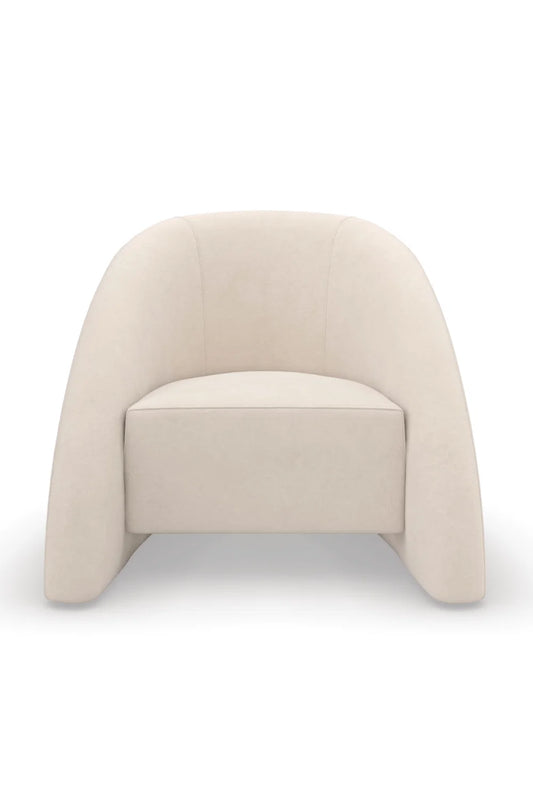 Luxury Curved Alabaster Accent Chair Modern Italian Style for Villa
