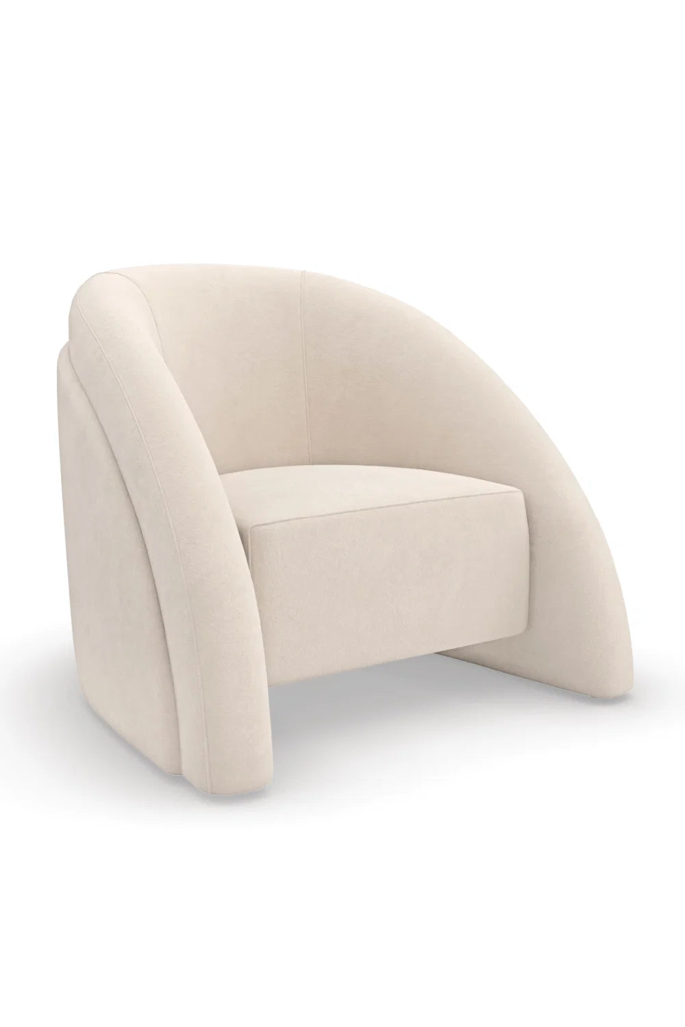 Luxury Curved Alabaster Accent Chair Modern Italian Style for Villa
