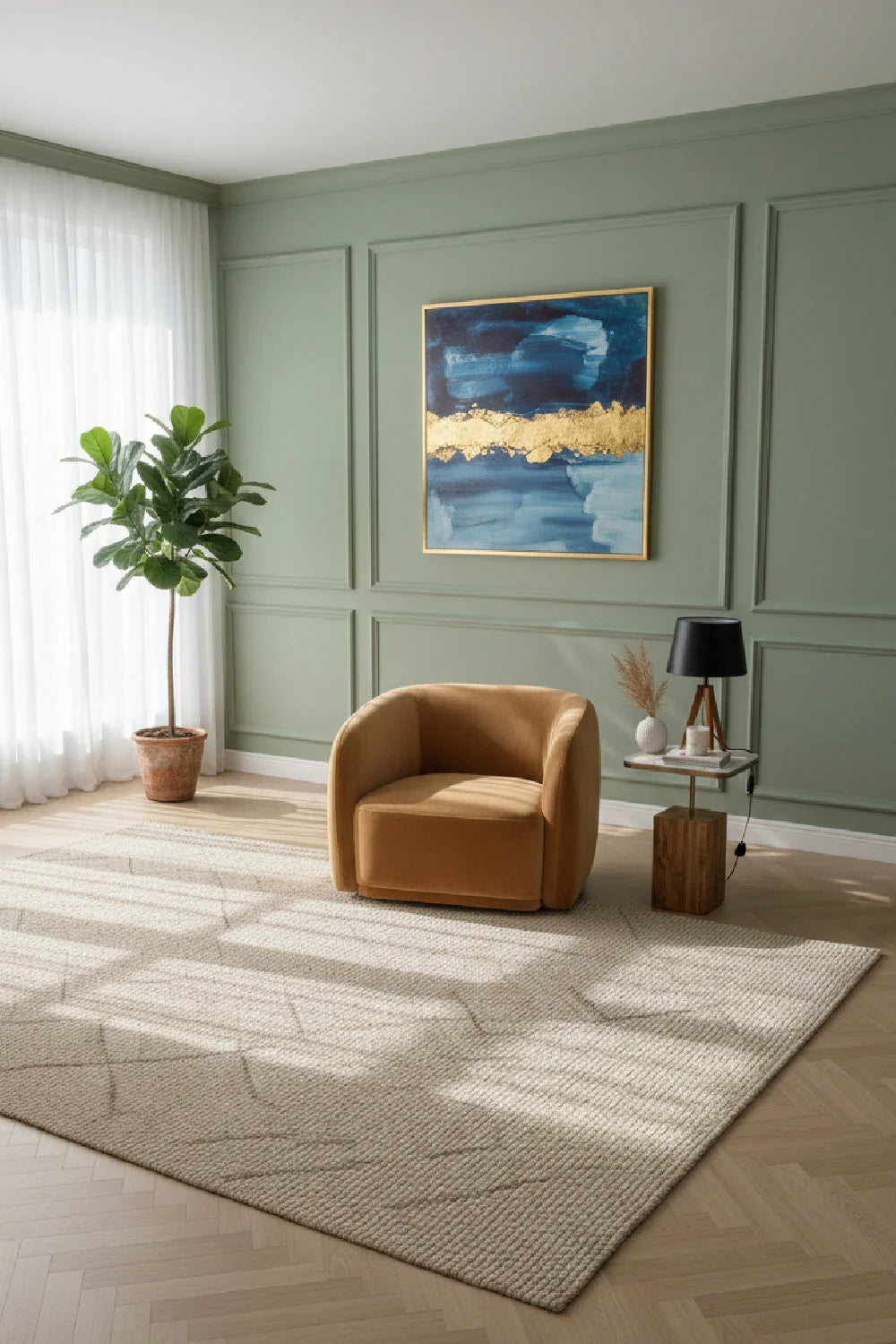Luxury Curved Back Accent Chair European Style for Villa