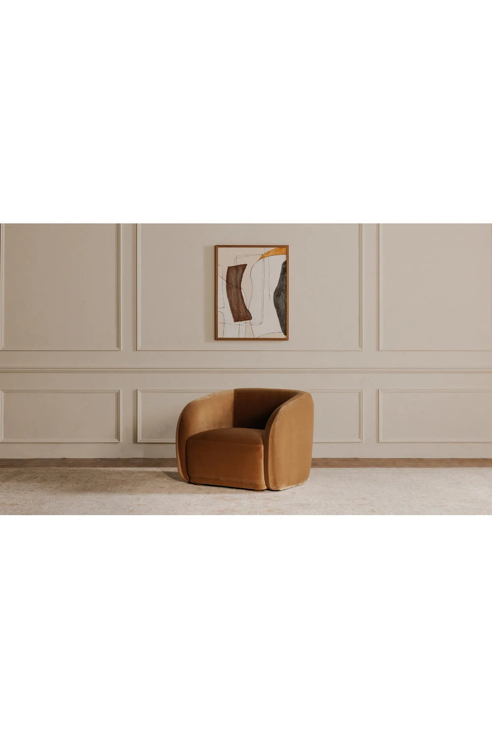Luxury Curved Back Accent Chair European Style for Villa