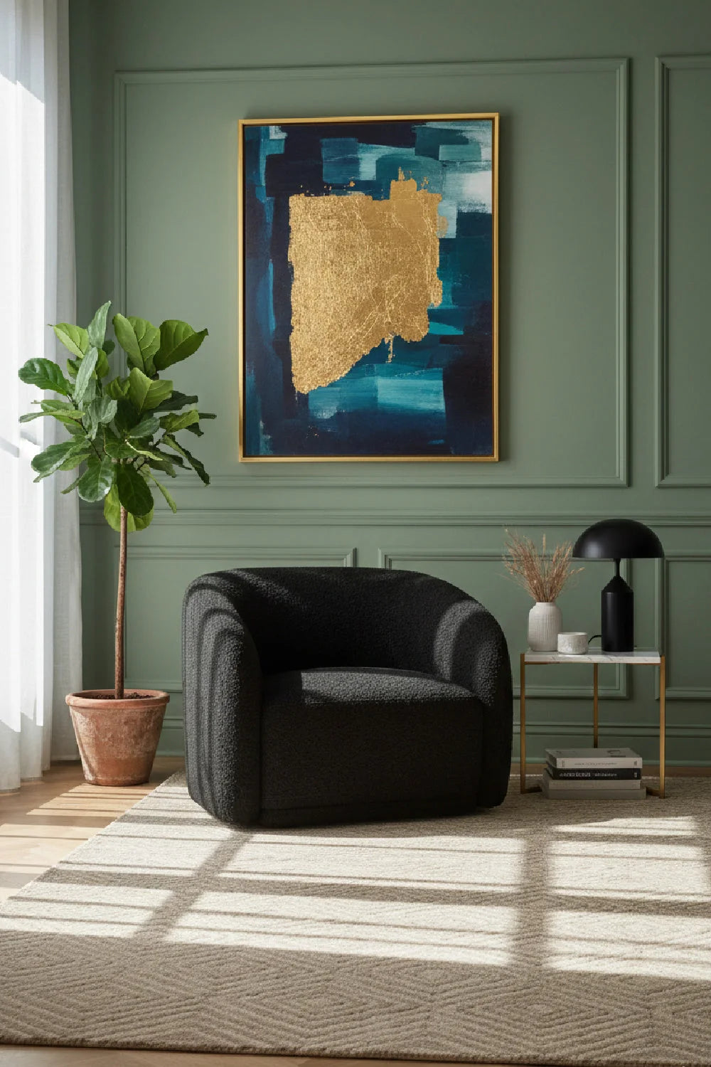 Luxury Curved Back Accent Chair European Style for Villa