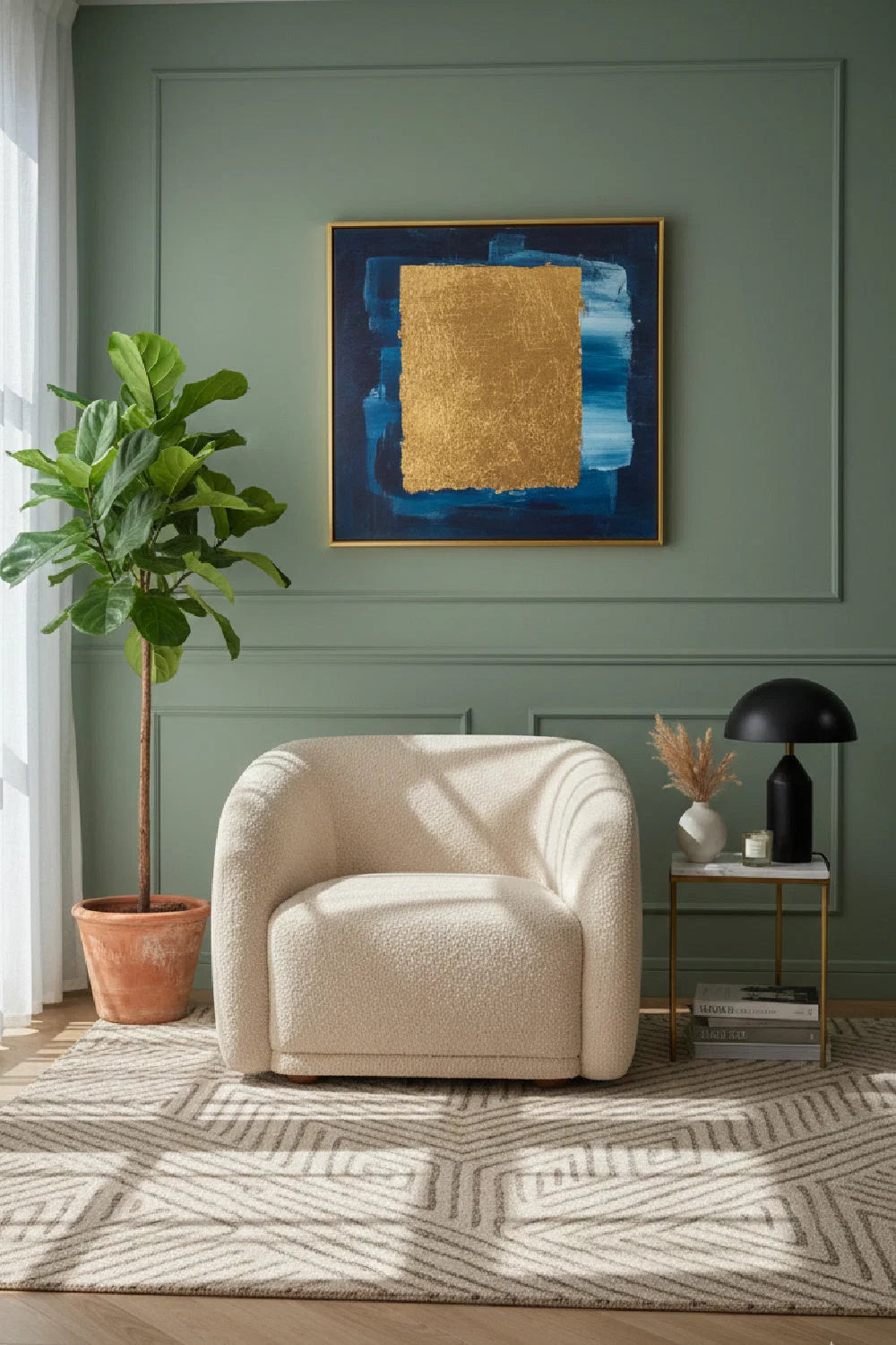 Luxury Curved Back Accent Chair European Style for Villa