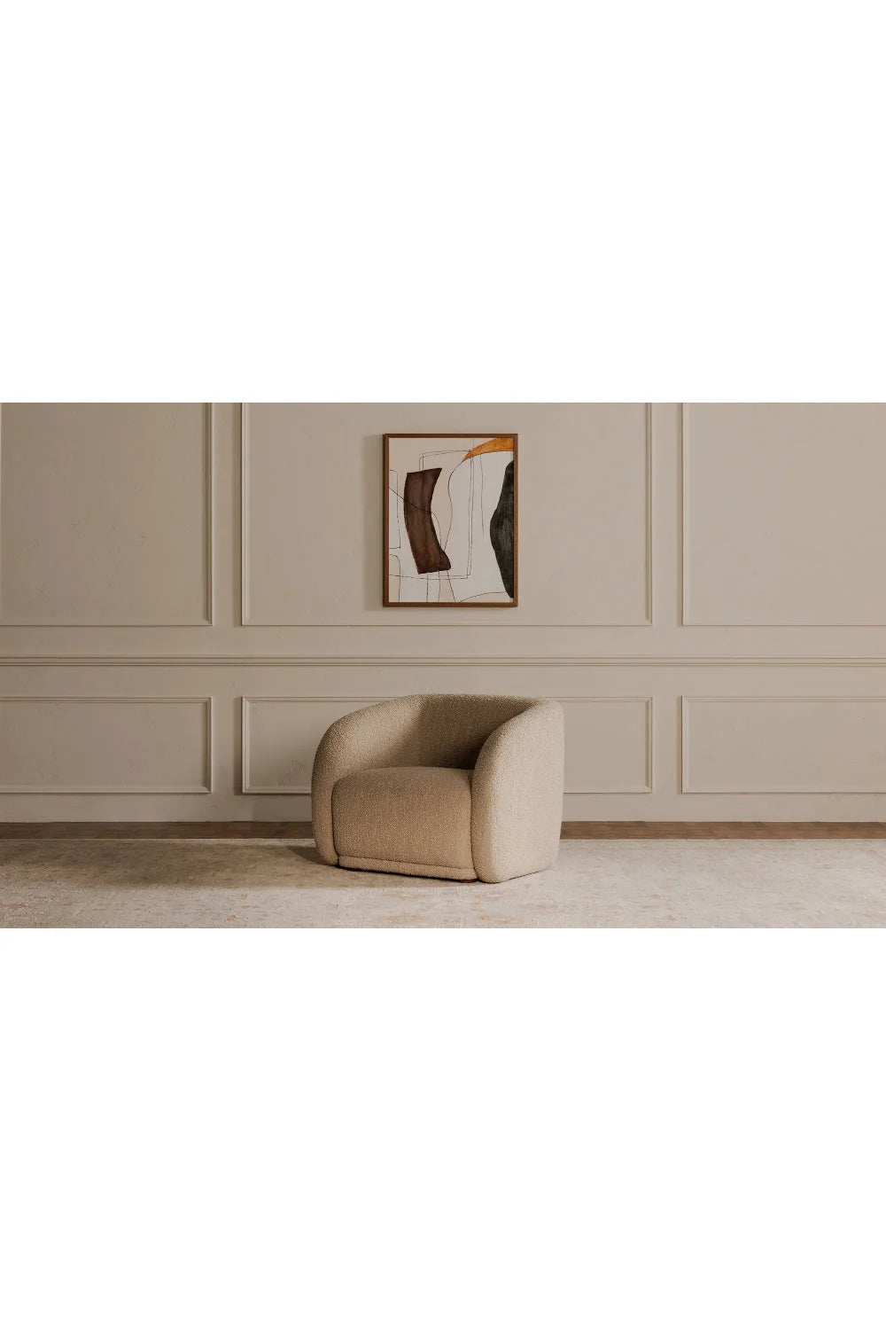Luxury Curved Back Accent Chair European Style for Villa
