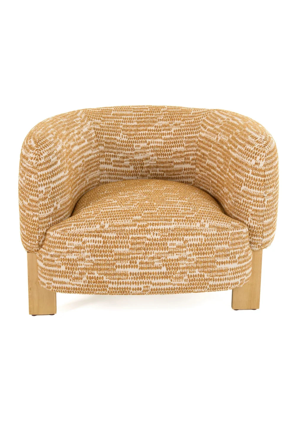 Luxury Curved-Back Barrel Accent Chair Modern Italian Style for Villa