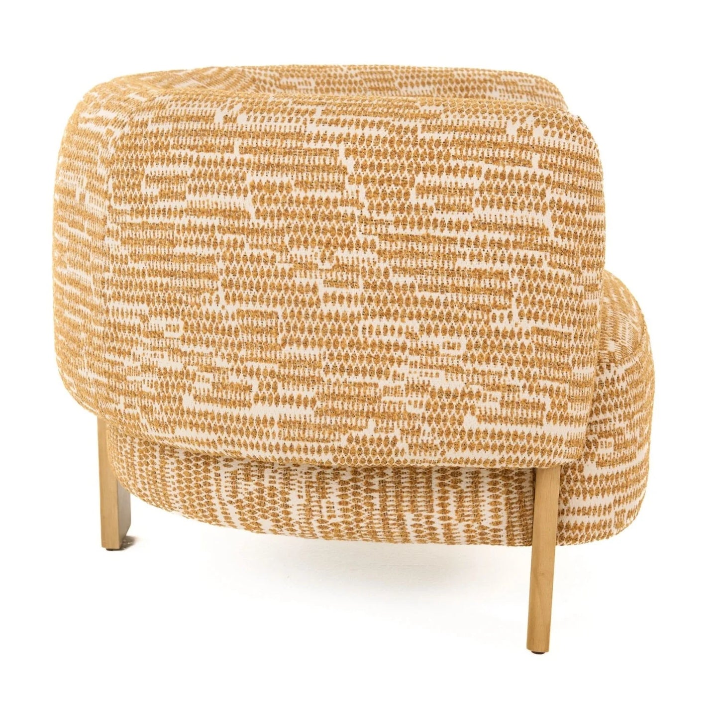 Luxury Curved-Back Barrel Accent Chair Modern Italian Style for Villa