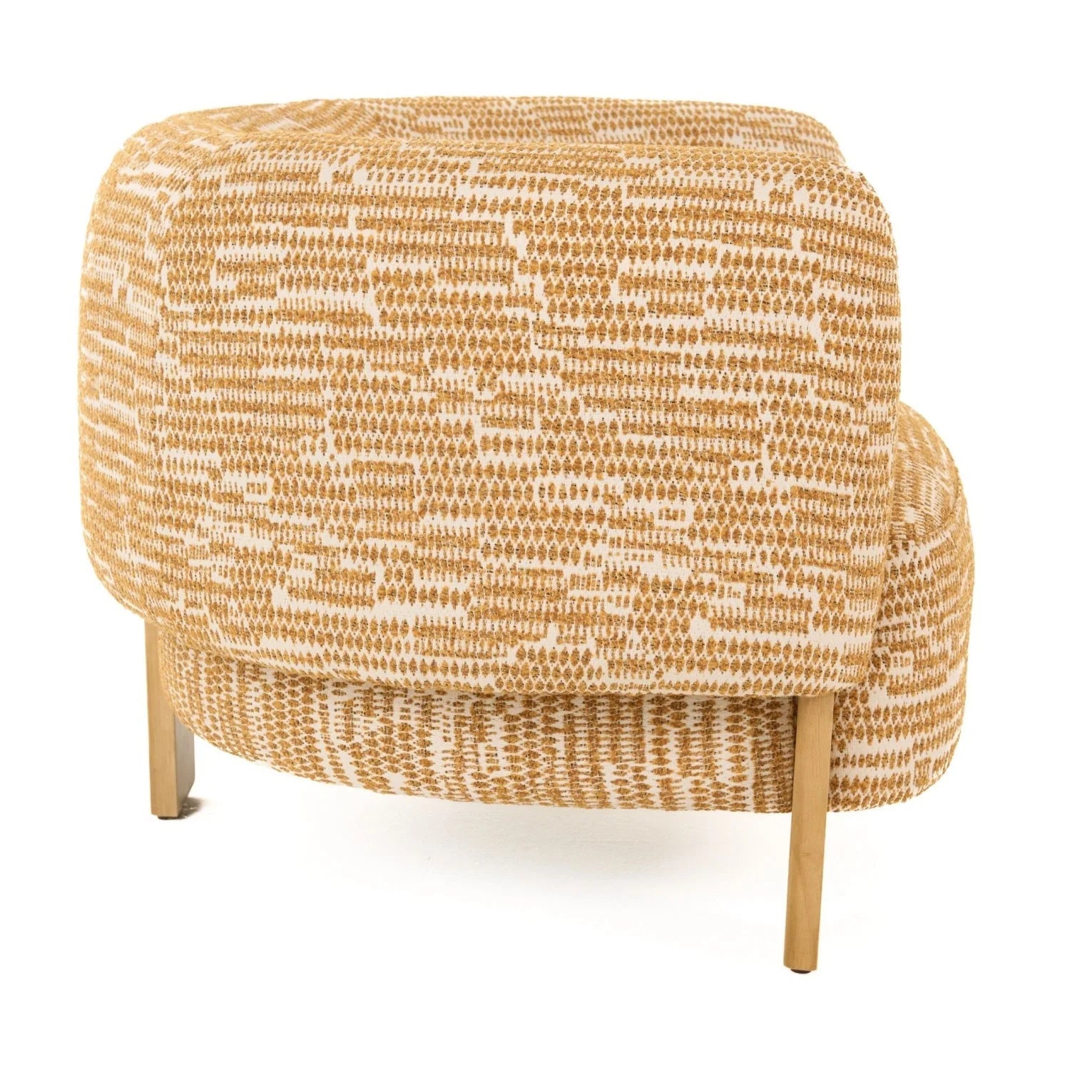Luxury Curved-Back Barrel Accent Chair Modern Italian Style for Villa