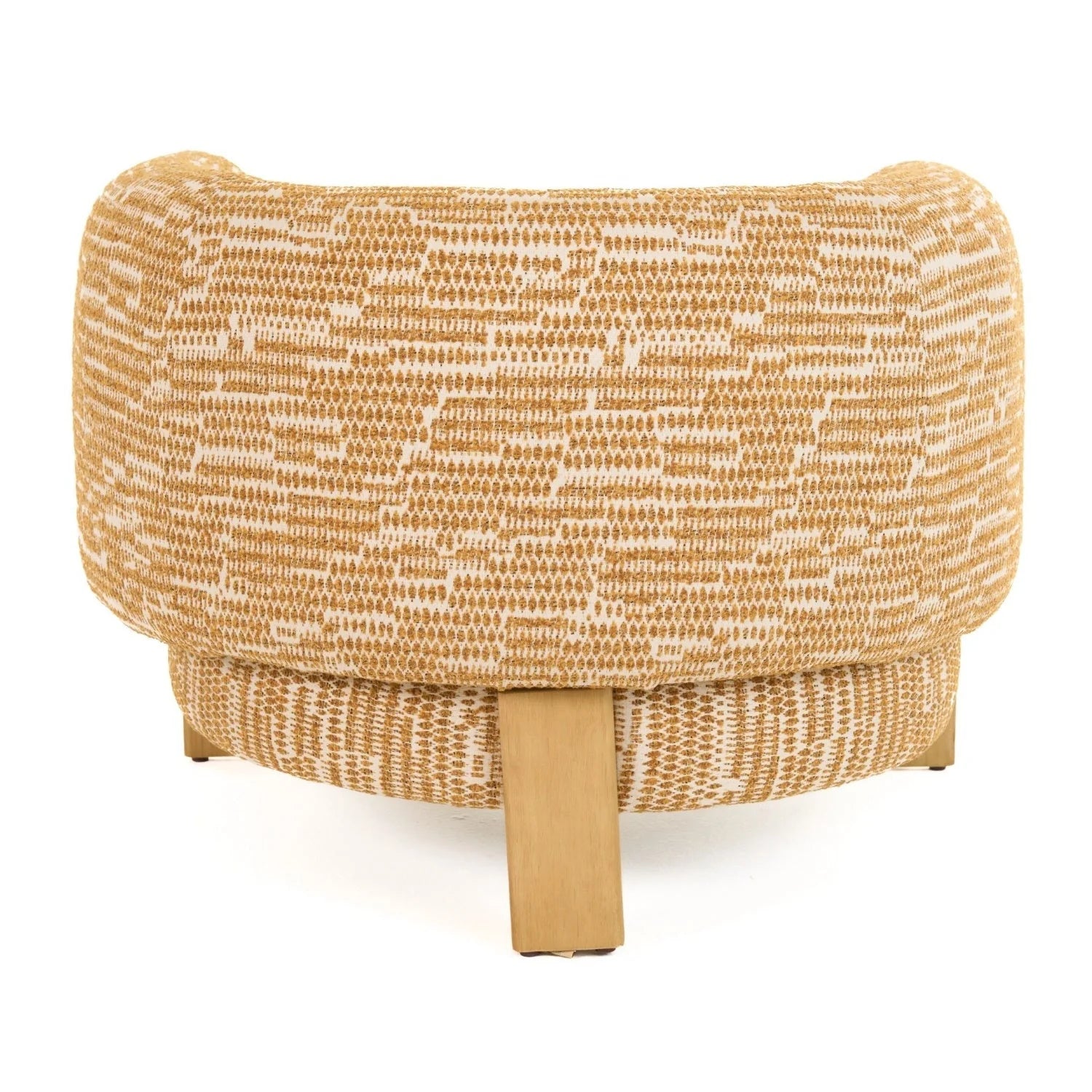Luxury Curved-Back Barrel Accent Chair Modern Italian Style for Villa