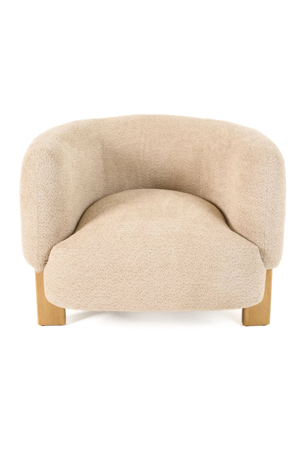 Luxury Curved-Back Barrel Accent Chair Modern Italian Style for Villa