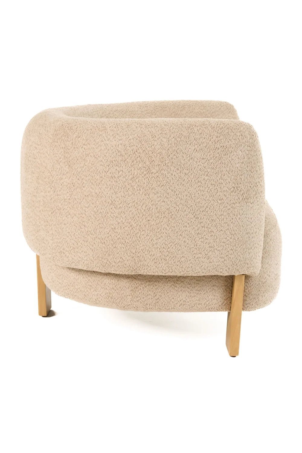 Luxury Curved-Back Barrel Accent Chair Modern Italian Style for Villa