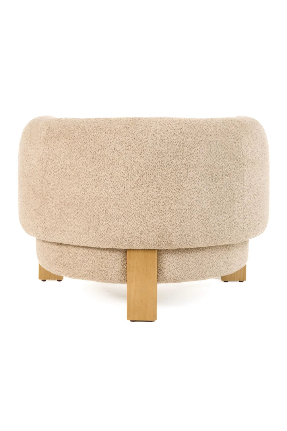 Luxury Curved-Back Barrel Accent Chair Modern Italian Style for Villa